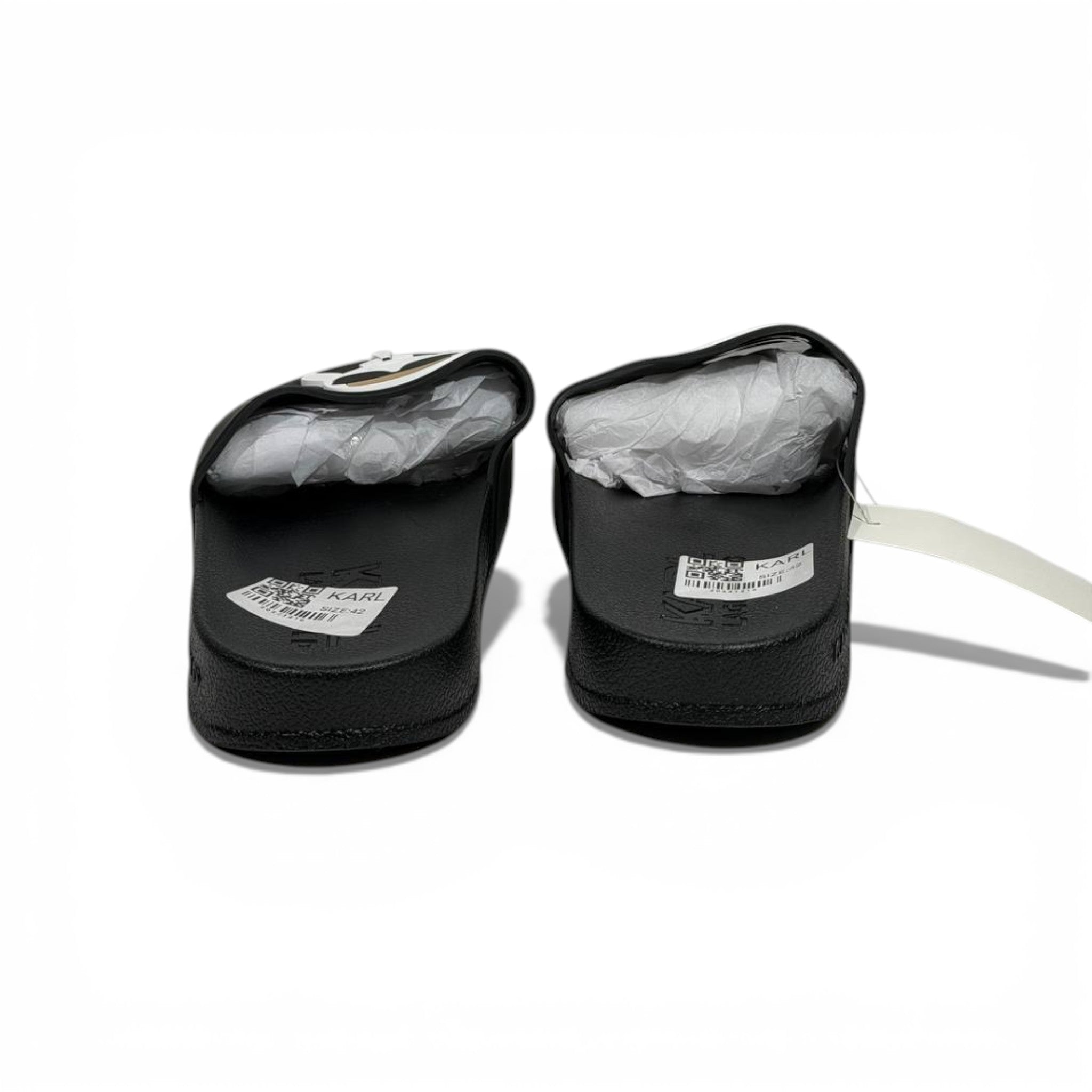 π€ Karl Lagerfeld Ikonik Logo Slide Slippers β Black Statement Style