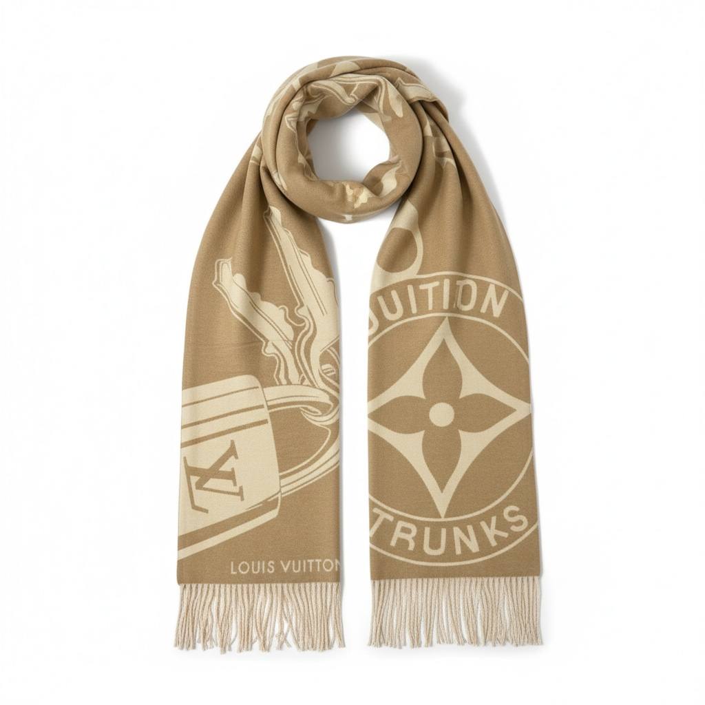š¤ Louis Vuitton Trunks Monogram Winter Scarf