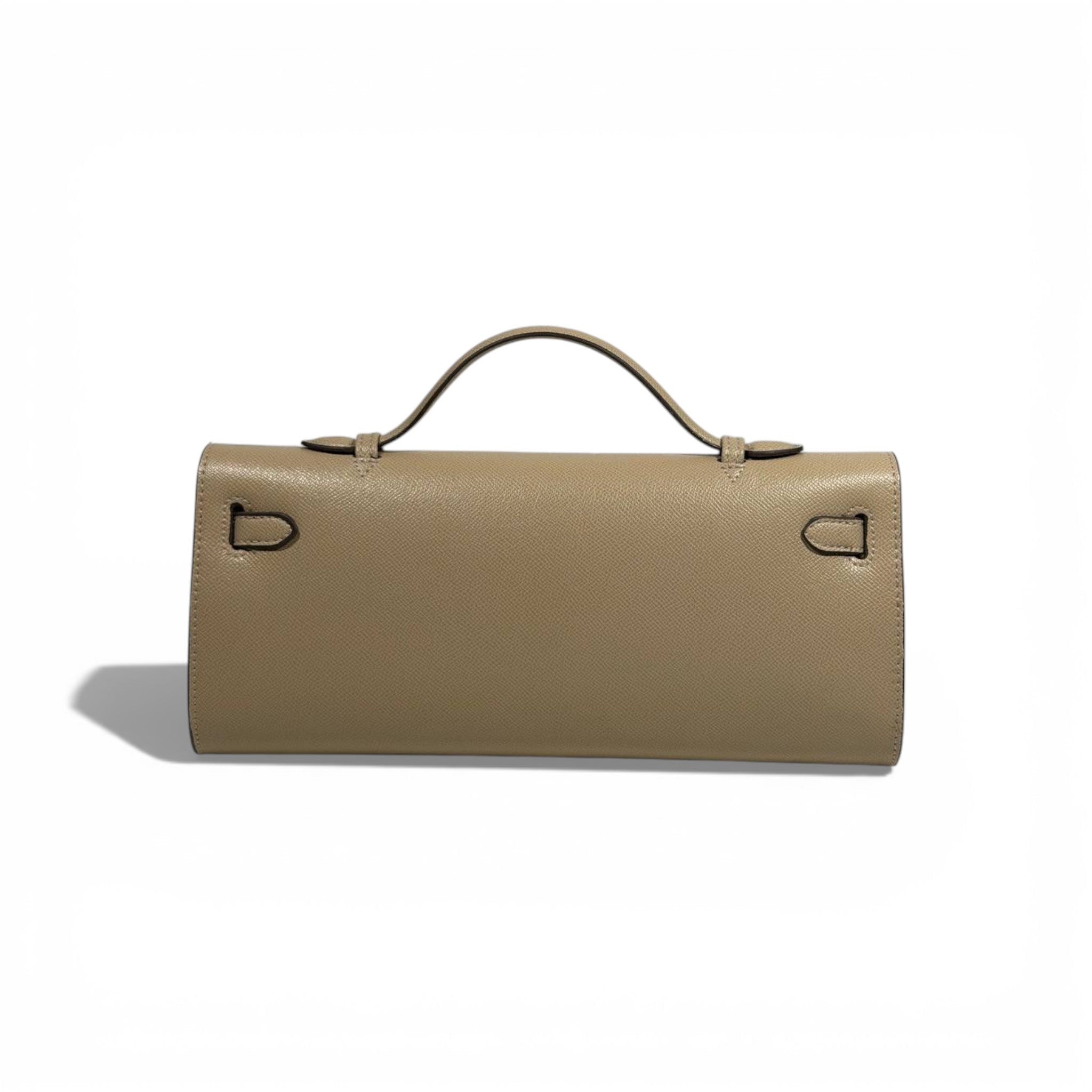 đ¤ Hermès Beige Leather Kelly Style Clutch