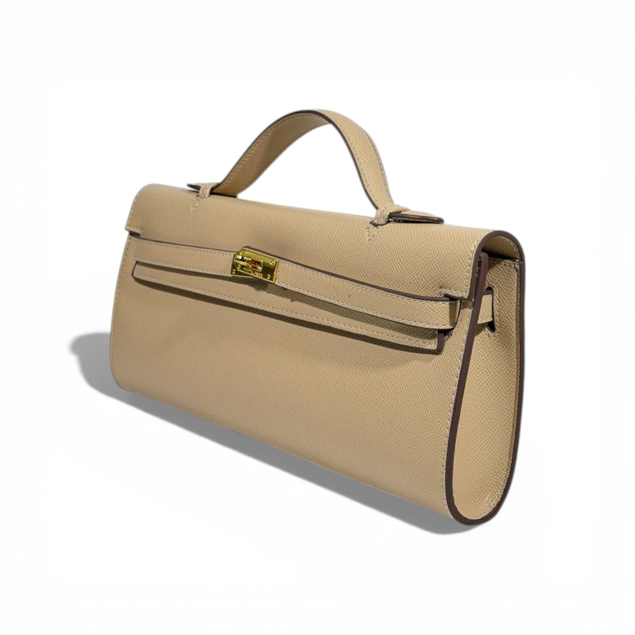 đ¤ Hermès Beige Leather Kelly Style Clutch