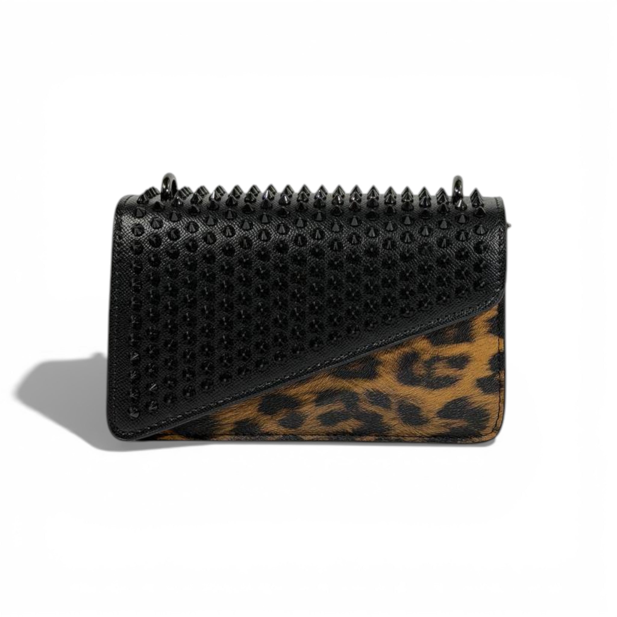 đ¤ Christian Louboutin Studded Leopard Clutch Bag
