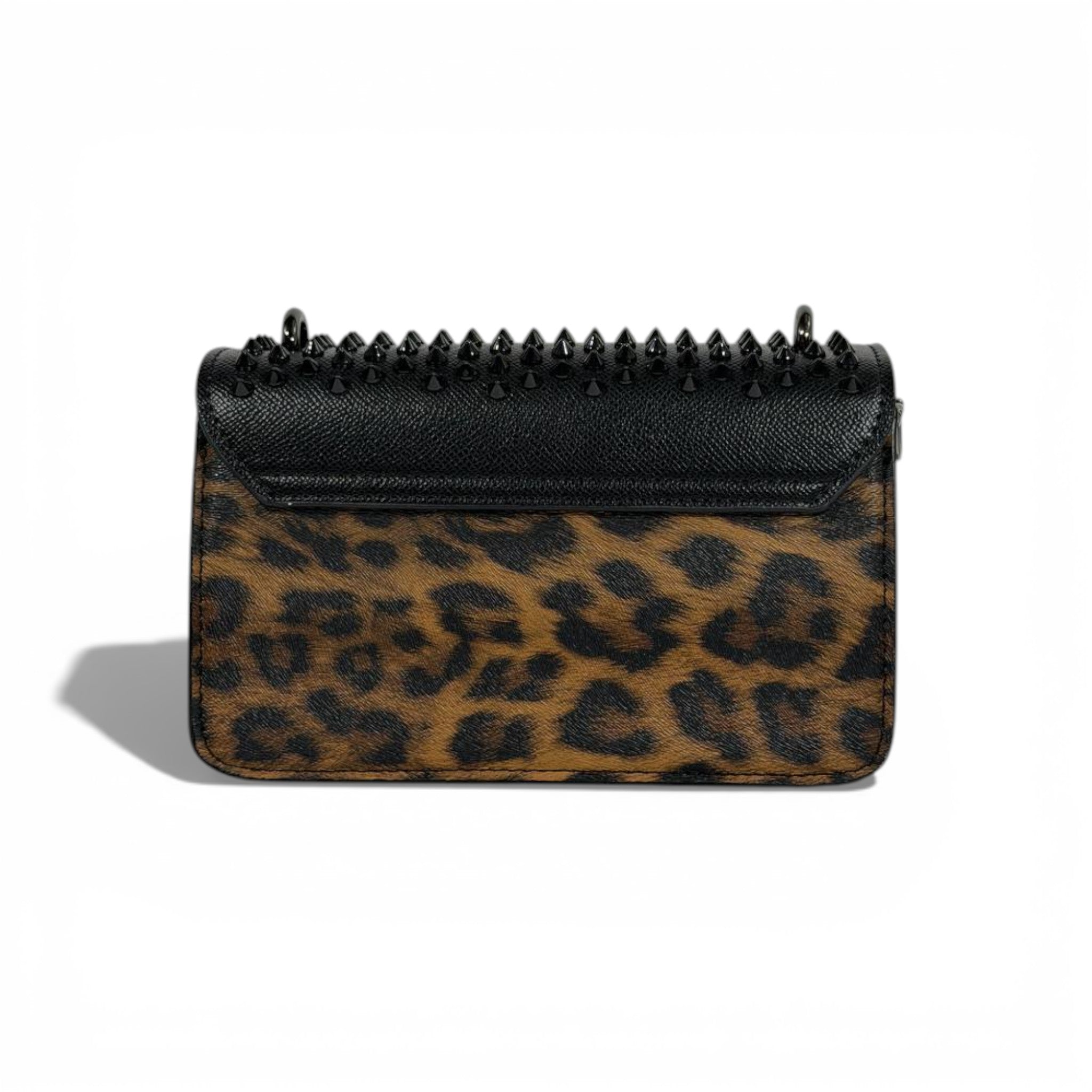 đ¤ Christian Louboutin Studded Leopard Clutch Bag