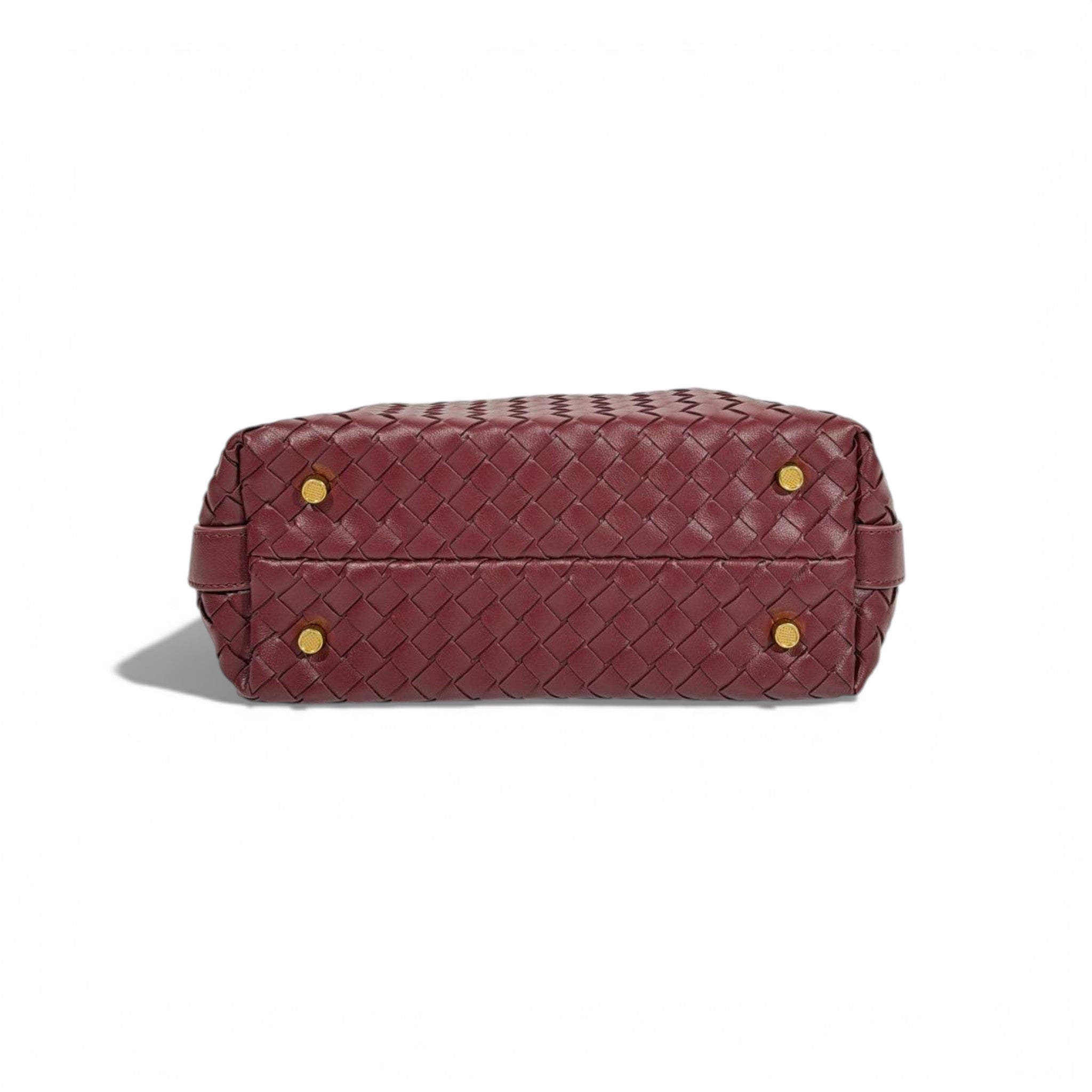 Bottega Veneta Intrecciato Shoulder Bag – Burgundy Red 🍷✨