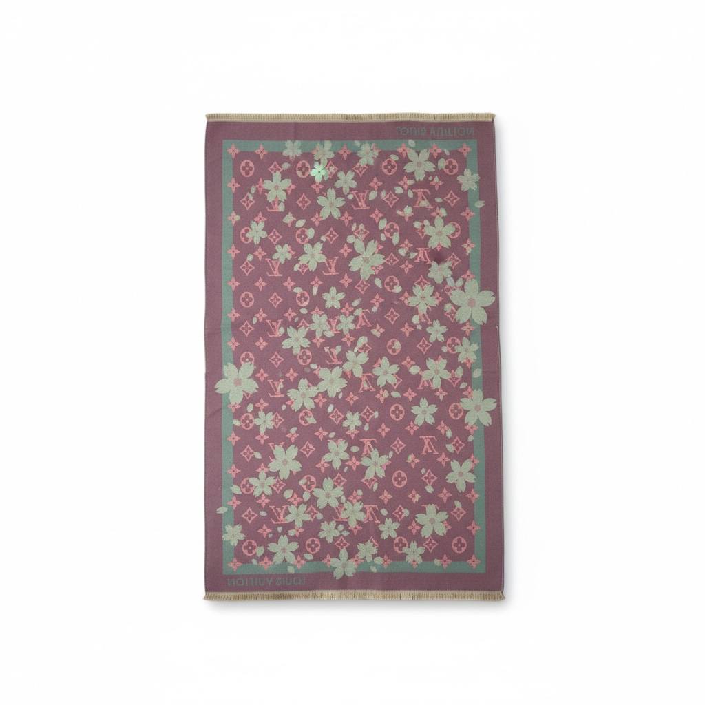 Louis Vuitton Floral Monogram 2-in-1 Double Face Scarf – Luxury Winter Essential