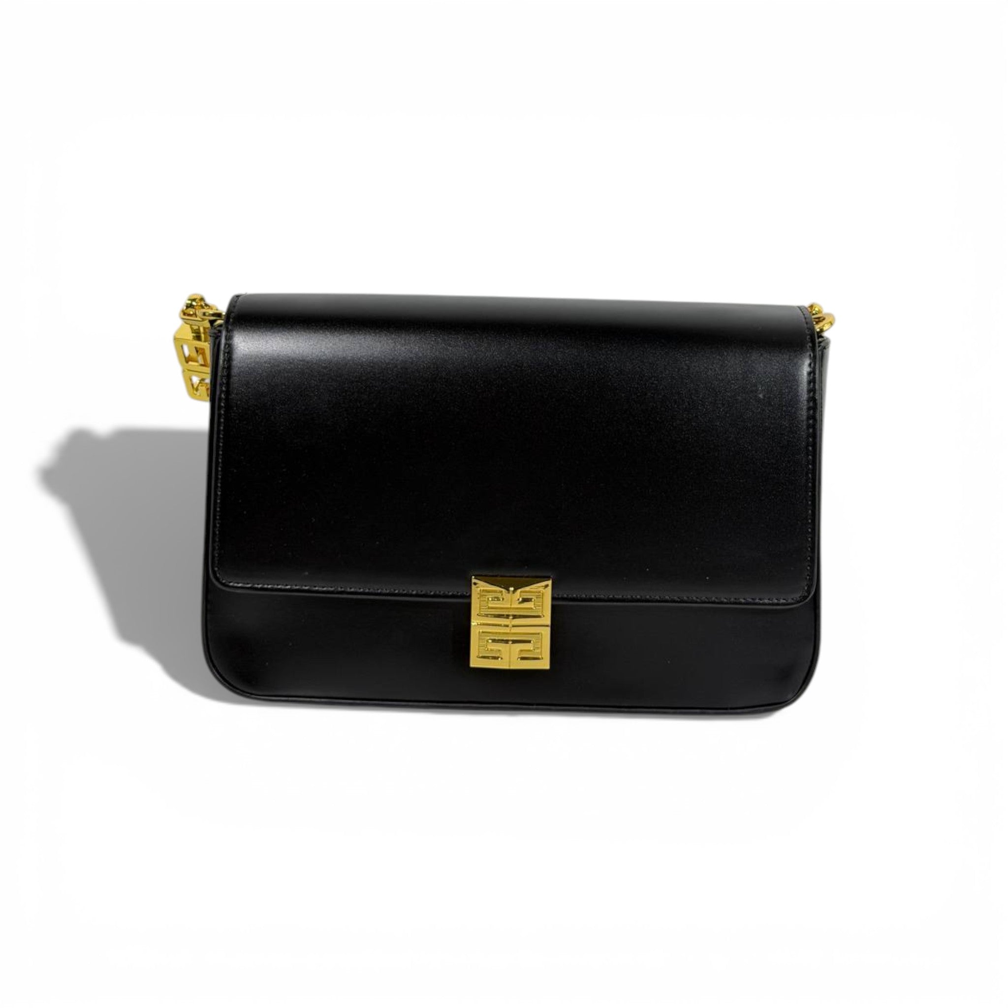 🖤 Givenchy Smooth Leather Black Bag | Gold Chain Luxury Shoulder Bag ✨👜
