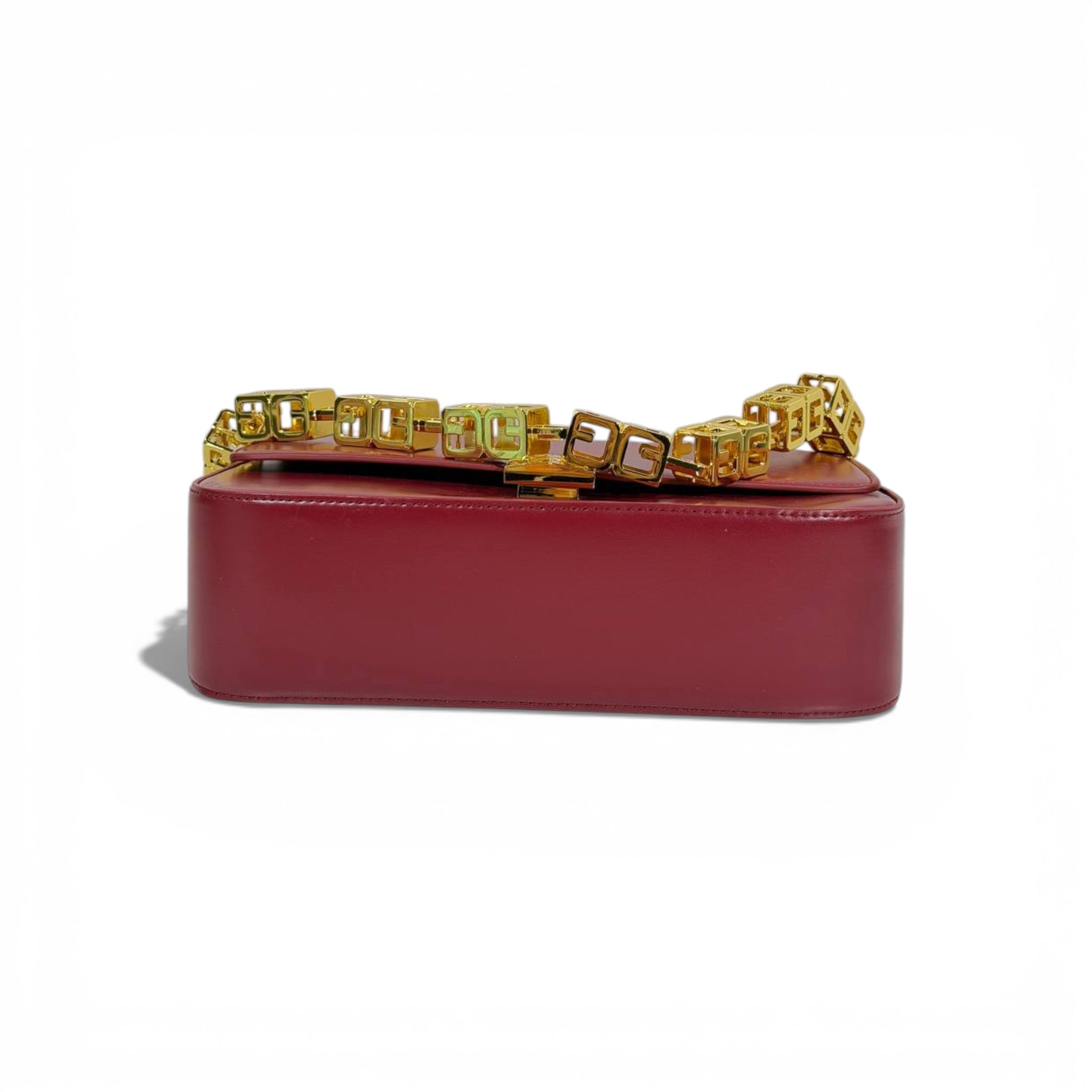 Givenchy Burgundy Leather Shoulder Bag | Gold Chain Luxury Handbag ❤️✨