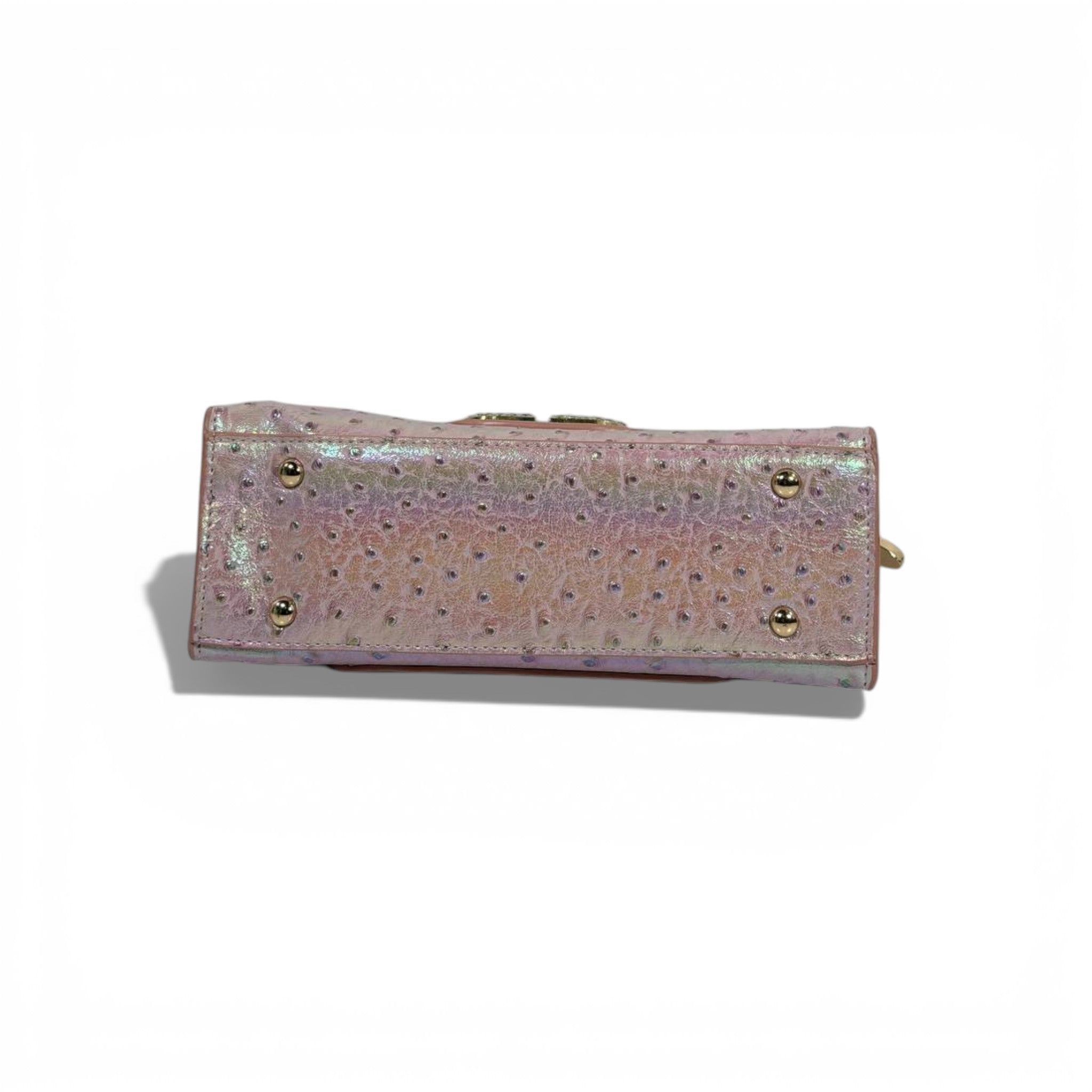 Iridescent Pink Top Handle Mini Bag | Crystal Handle Luxury Handbag ✨👜