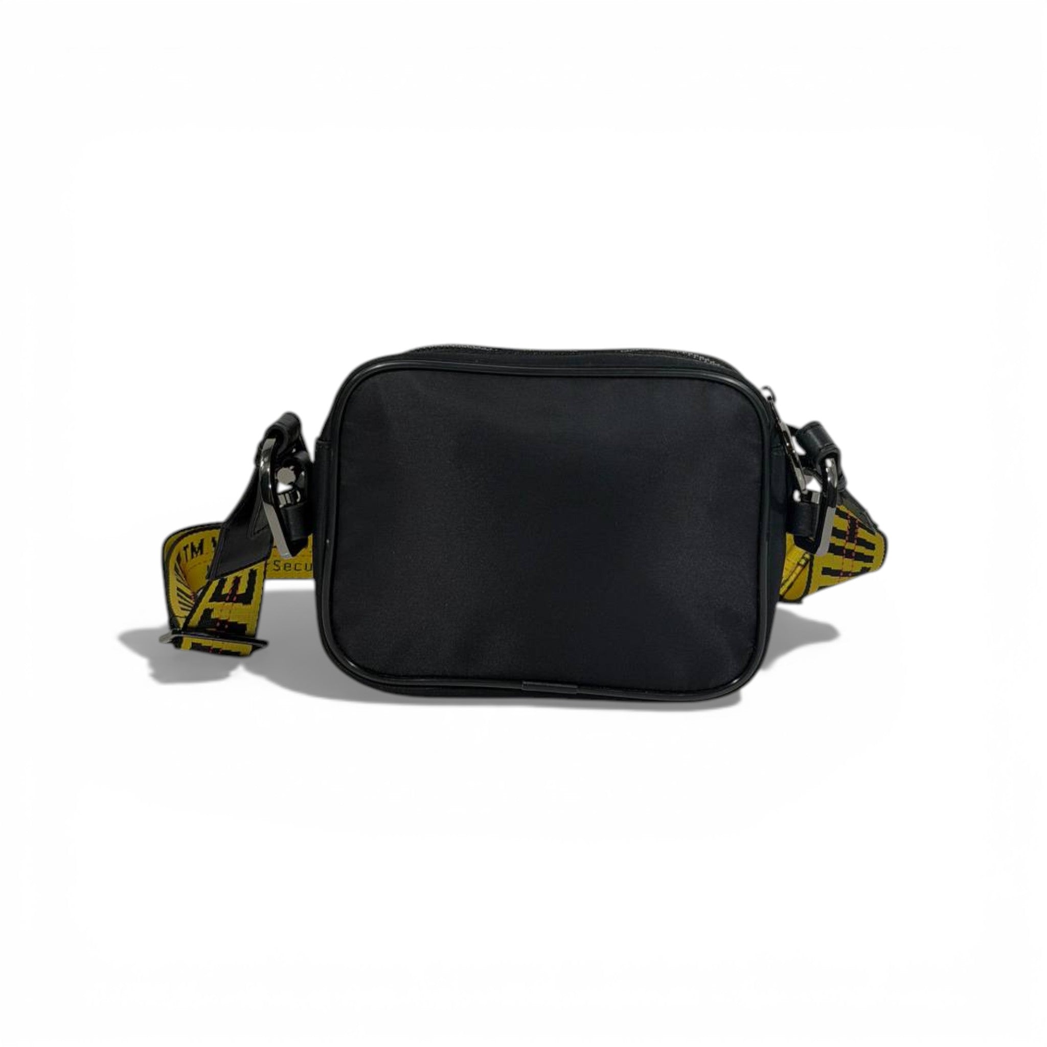 π€π₯ Off-White Black Crossbody Bag with Iconic Yellow Strap β Street Luxury Must-Have π₯π