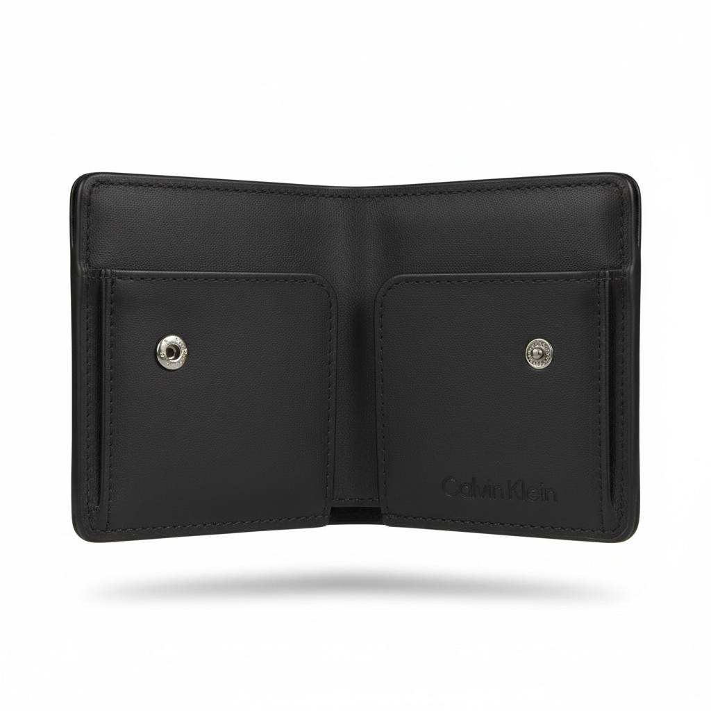 Calvin Klein-Inspired Black Slim Card Holder – Minimal Classic Design 🖤