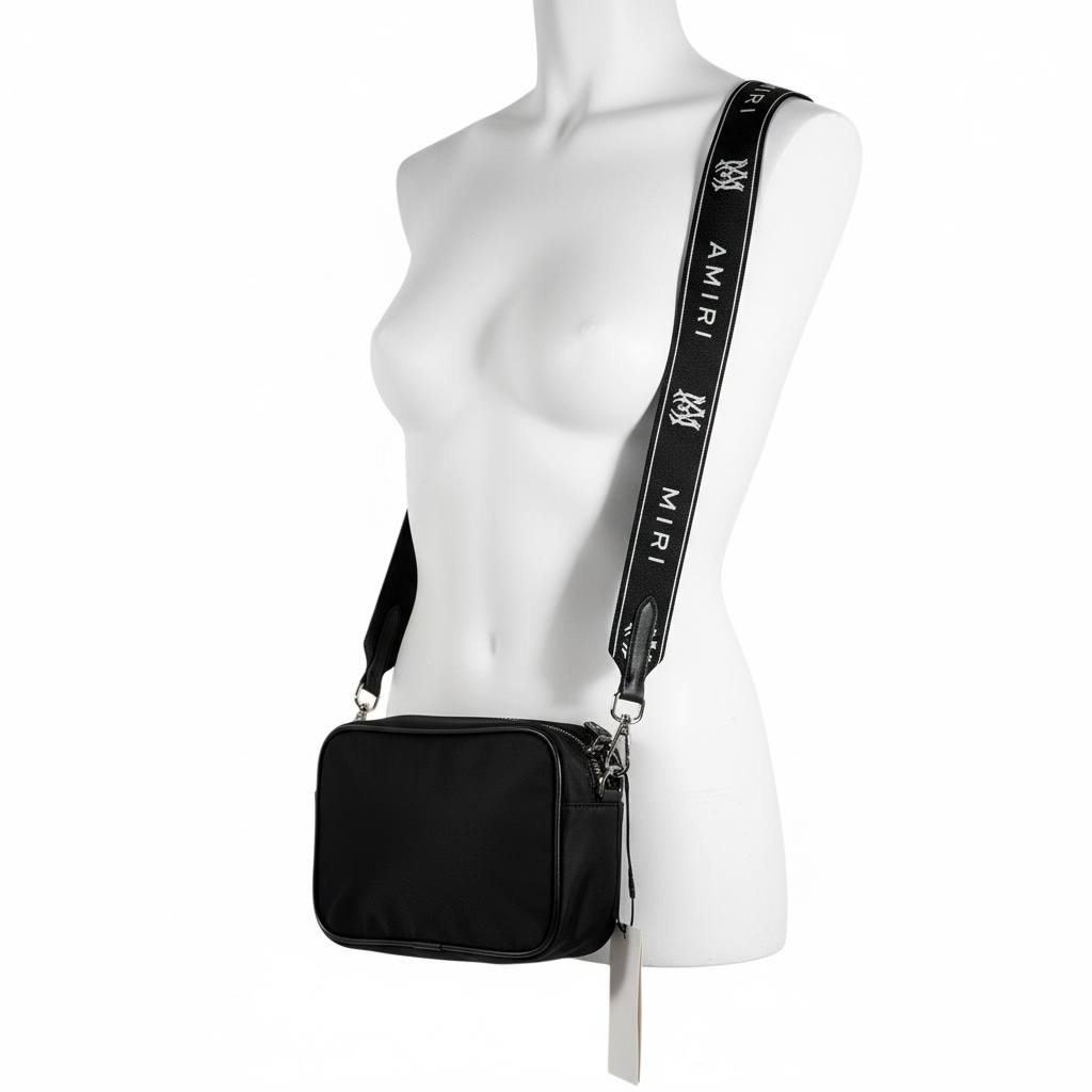 AMIRI Black Bandana Print Crossbody Bag π€π₯ Luxury Street Shoulder Bag πβ‘