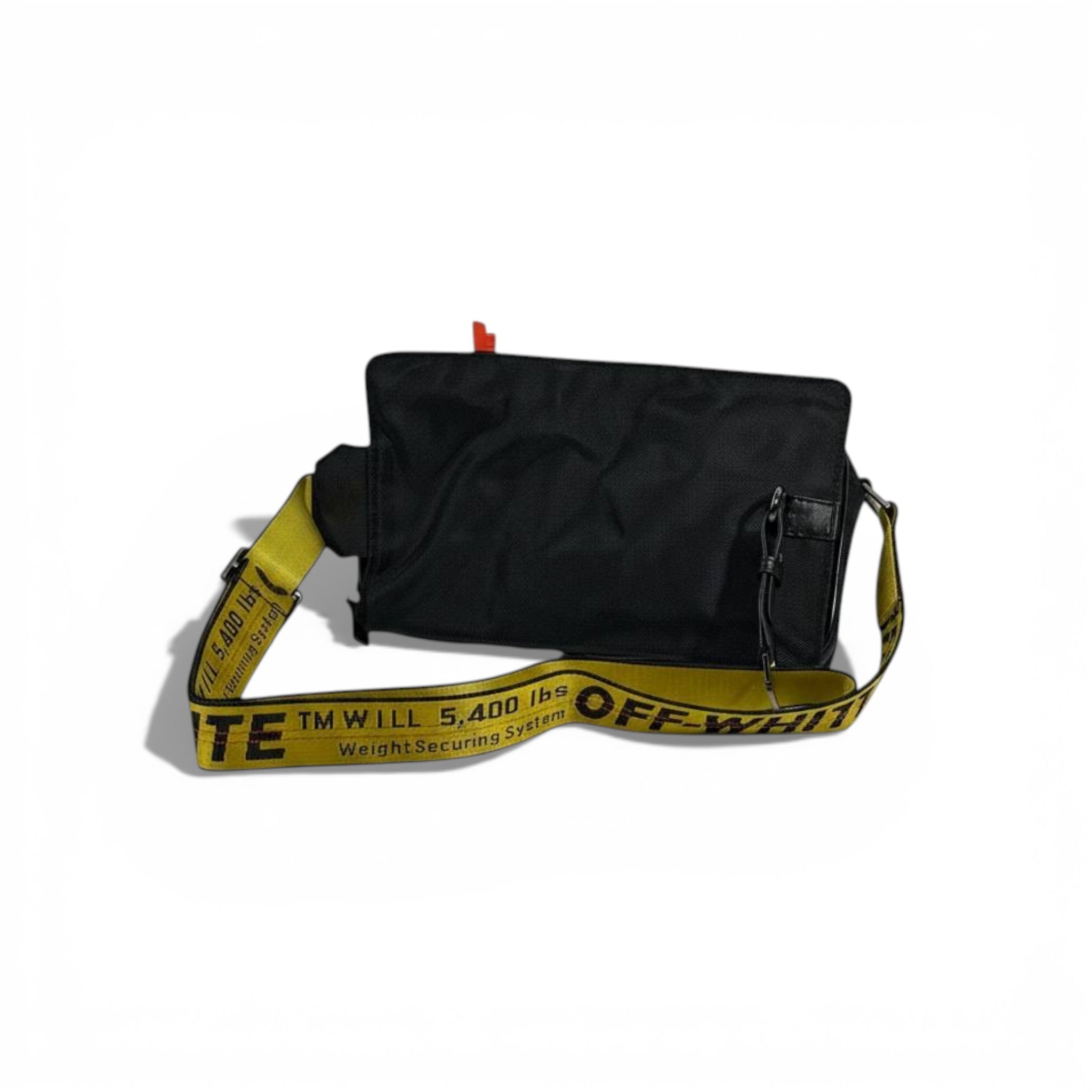 OFF-WHITE Black Double Pocket Waist Bag 🖤🔥 Streetwear Utility Belt Bag ⚡😎💣