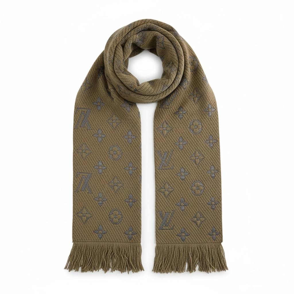 Louis Vuitton Brown Monogram Scarf π§£π€ Timeless Luxury Essential ππ₯