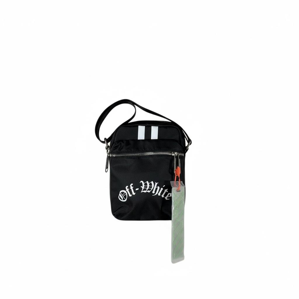 : π€ Off-White Logo Mini Crossbody Bag β Urban Black Edition π₯