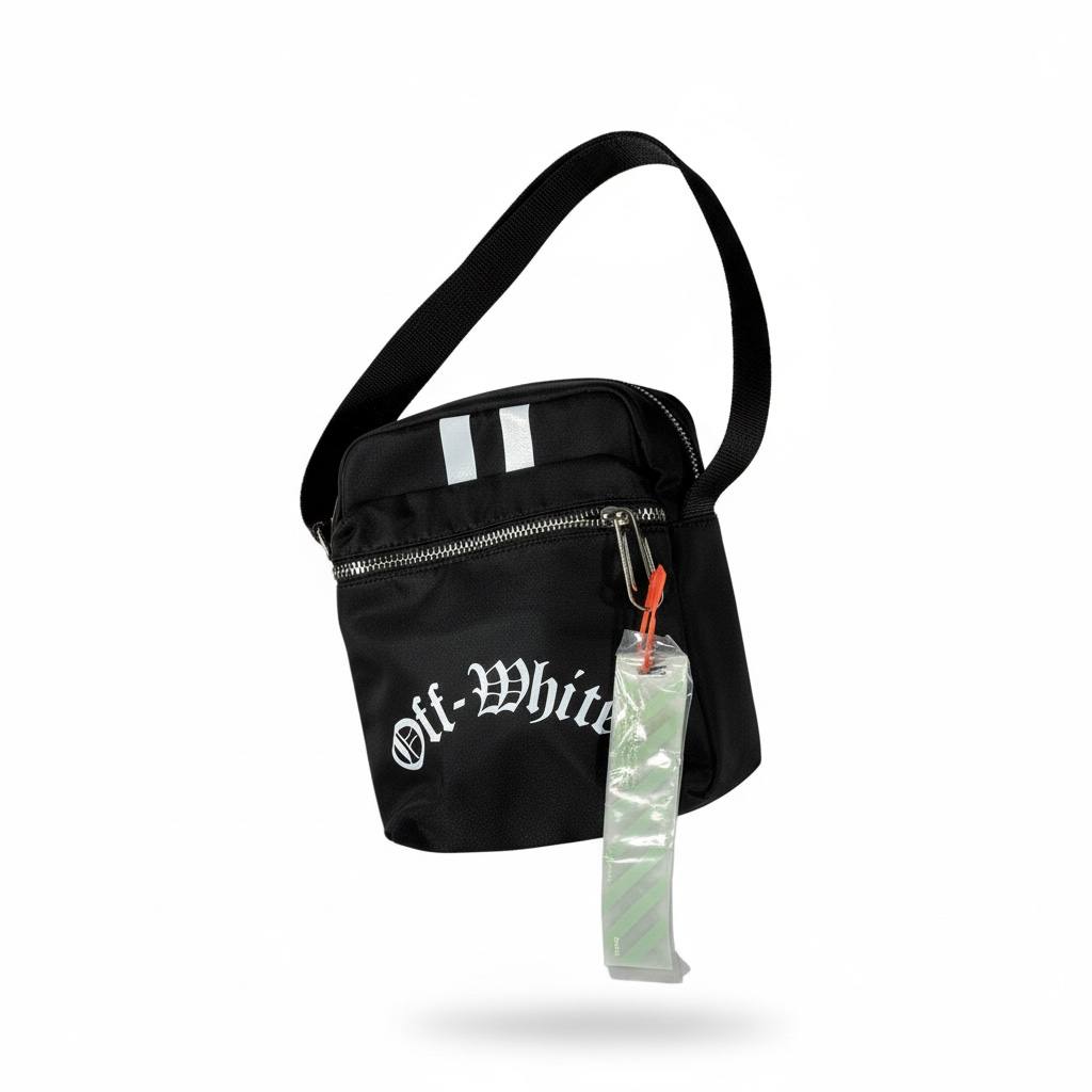 : π€ Off-White Logo Mini Crossbody Bag β Urban Black Edition π₯