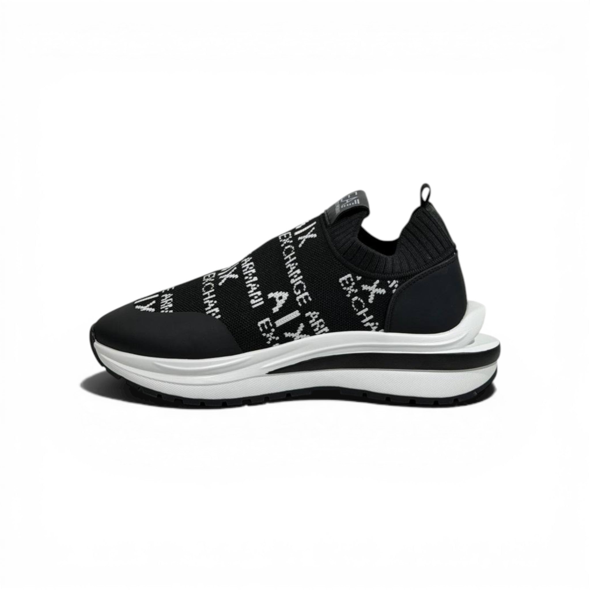 EA7 Armani Exchange-Inspired Slip-On Sneakers β Black Knit Comfort π€π