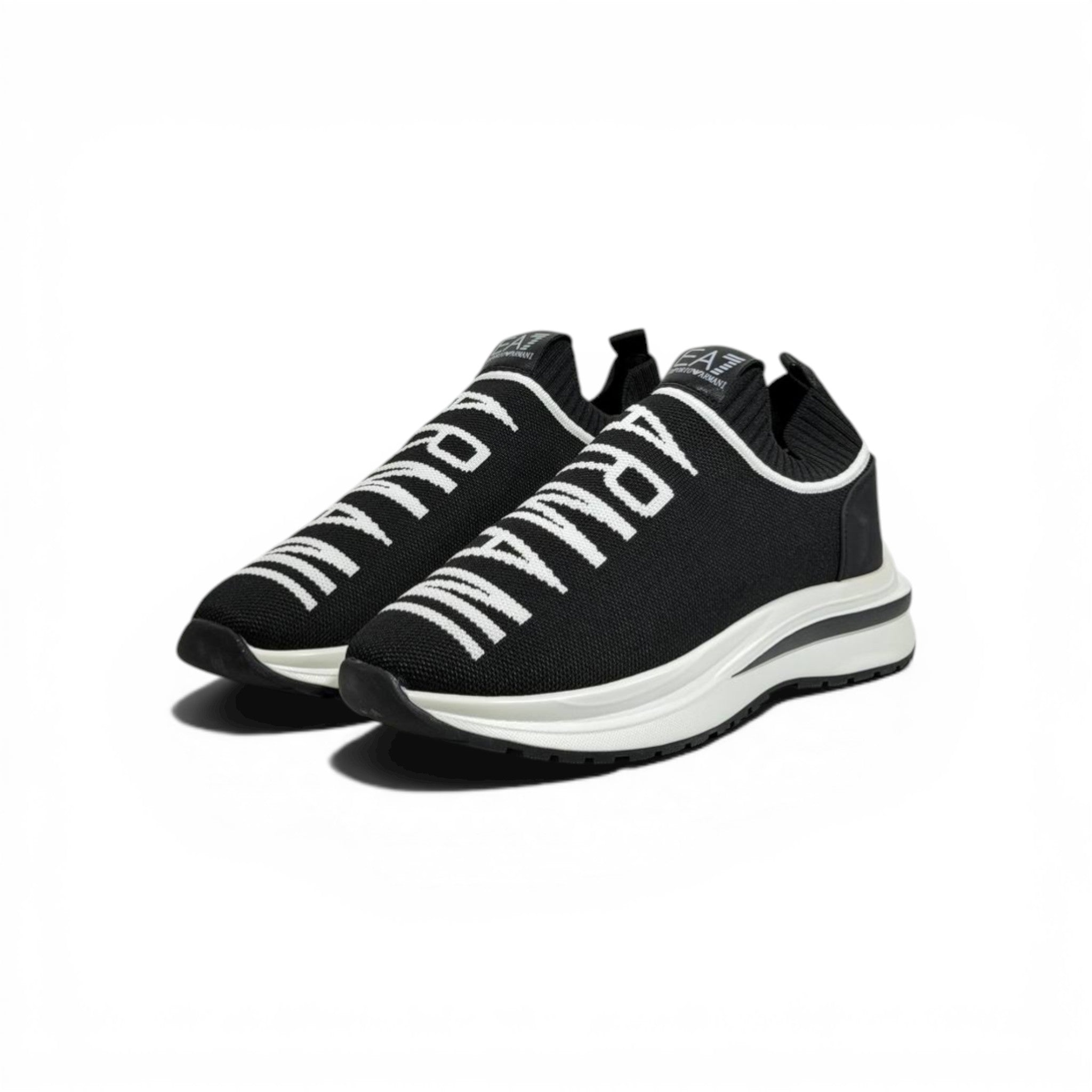 EA7 Armani Exchange-Inspired Slip-On Sneakers β Bold Logo Black Edition π€π₯