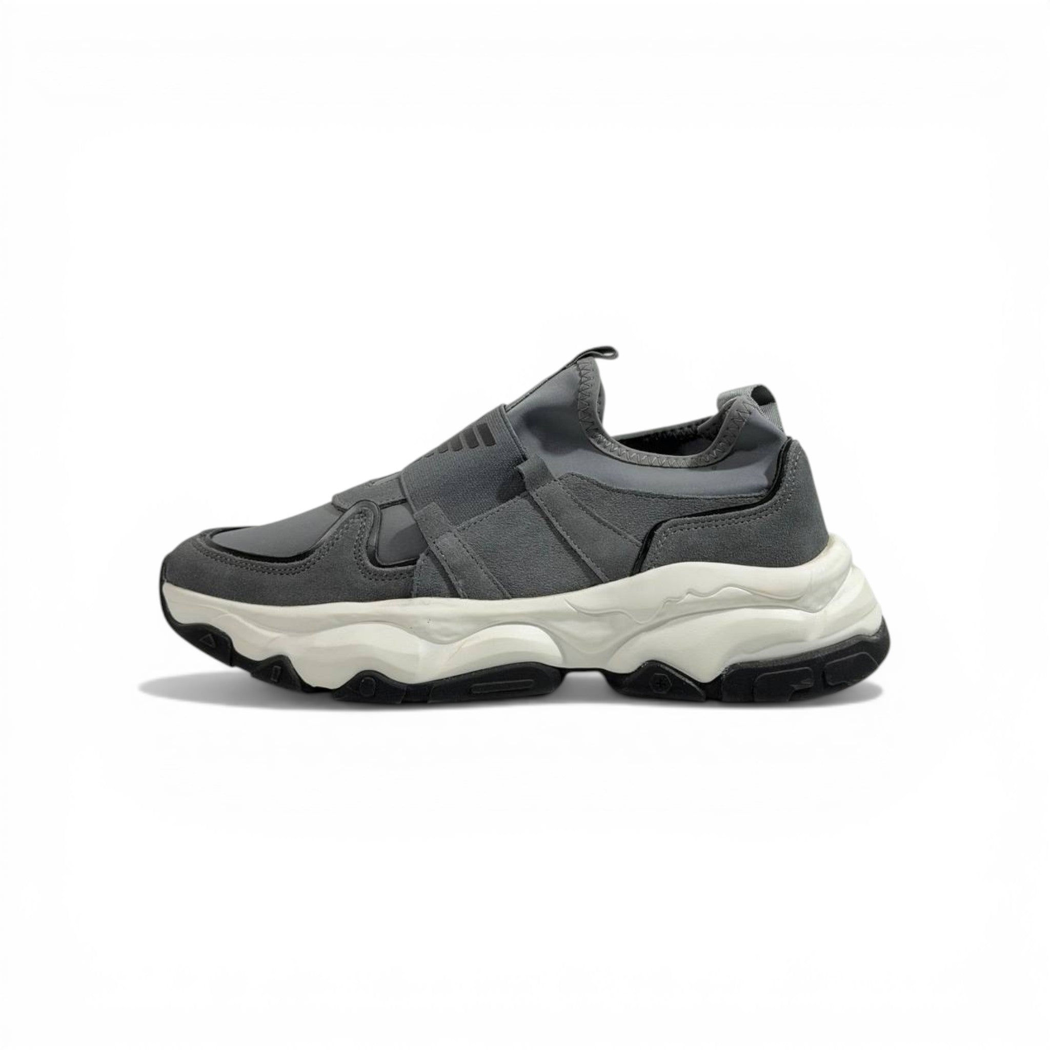 EMPORIO ARMANI Grey Slip-On Sneakers 👟✨ | Minimal Luxury Comfort & Modern Fit