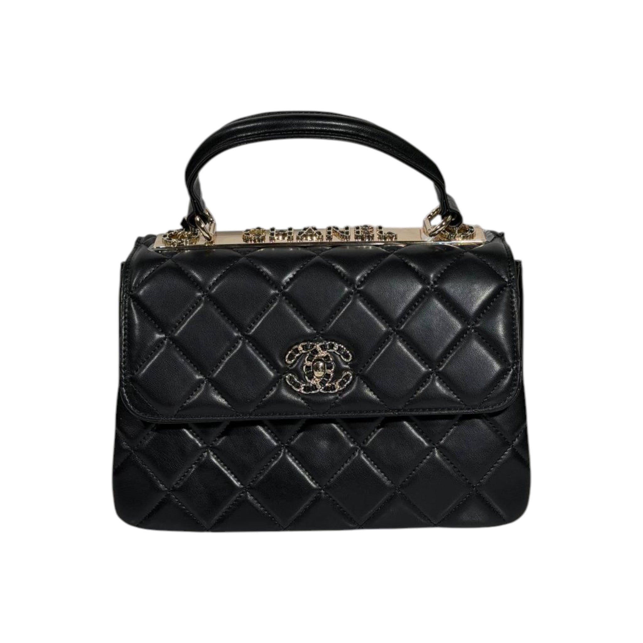 Chanel Quilted Top Handle Mini Bag β Black with Gold Hardware π€β¨
