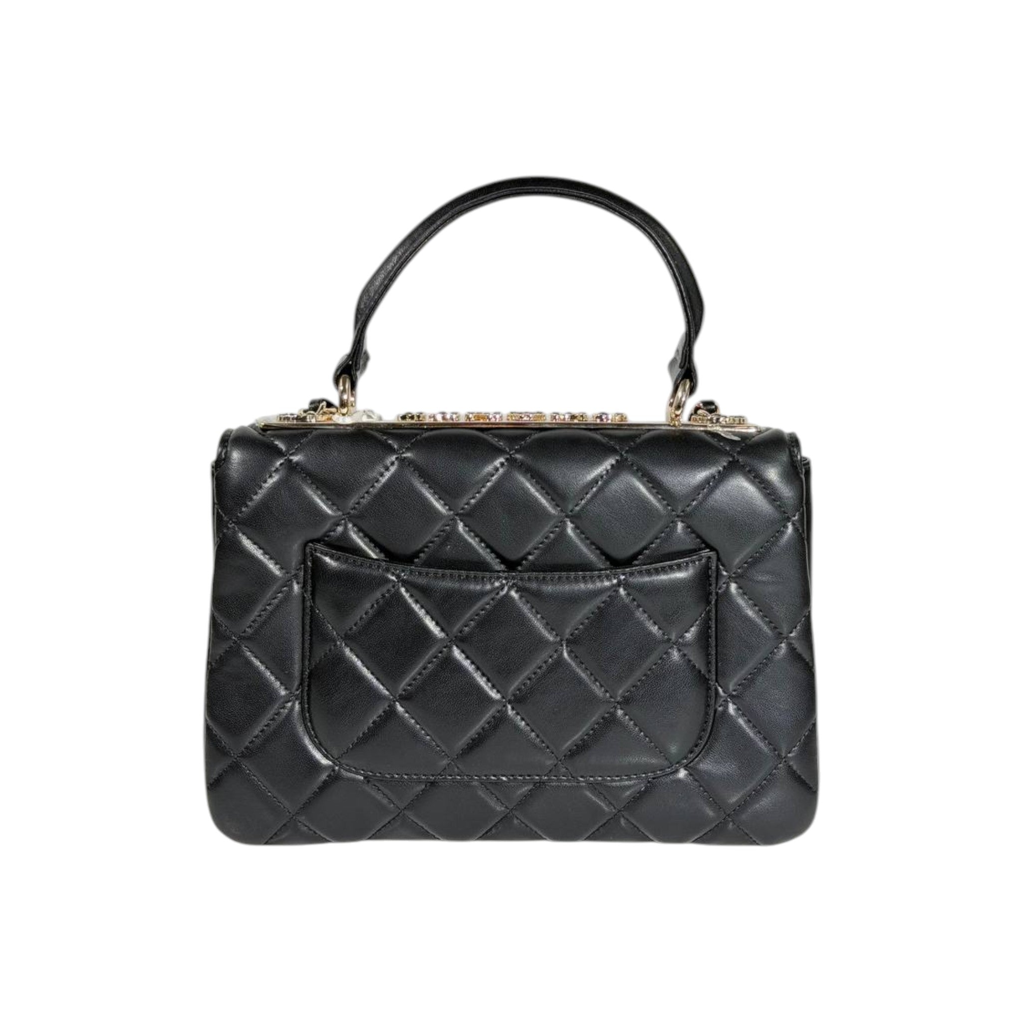 Chanel Quilted Top Handle Mini Bag β Black with Gold Hardware π€β¨