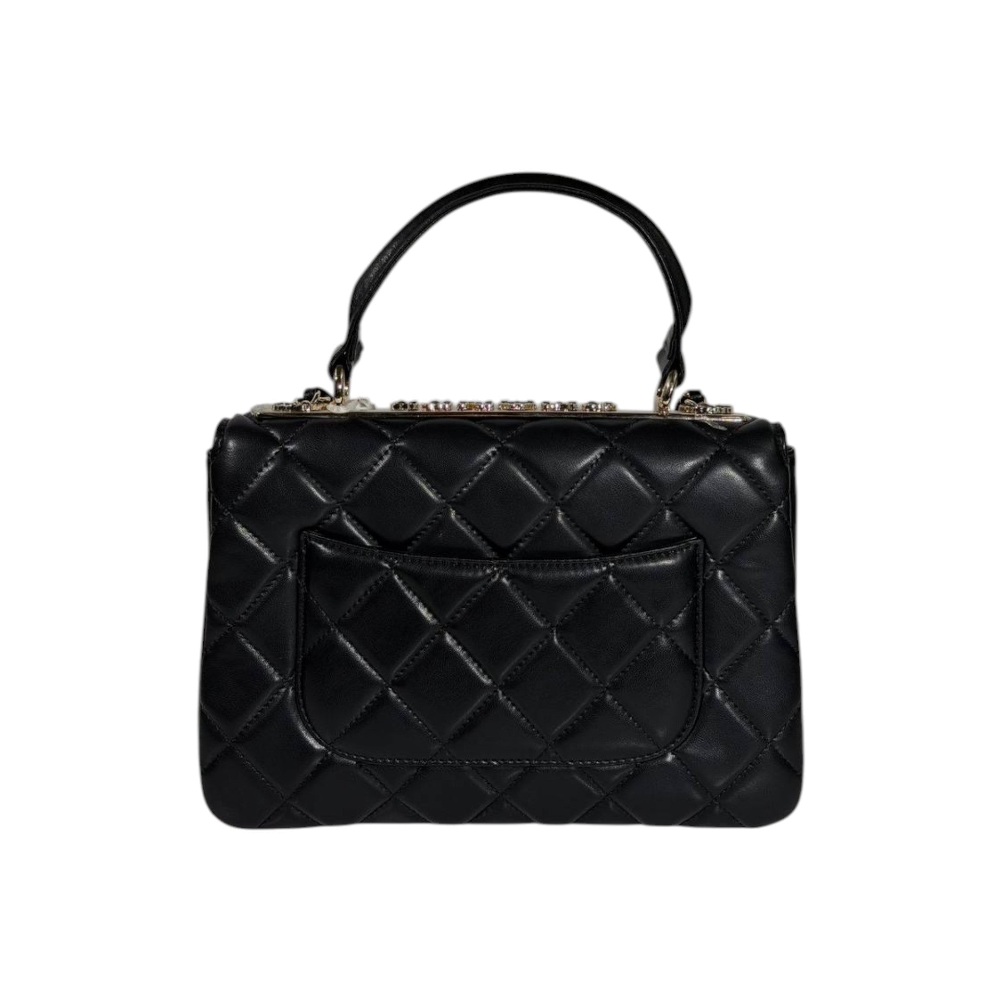 Chanel Quilted Top Handle Mini Bag β Black with Gold Hardware π€β¨