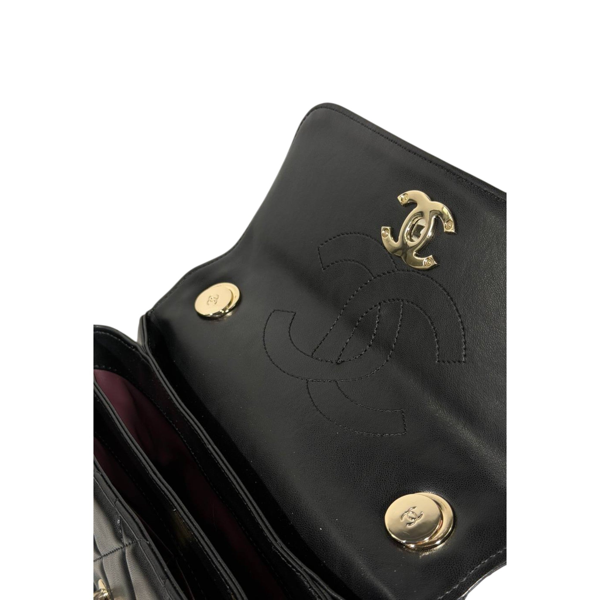 Chanel Quilted Top Handle Mini Bag β Black with Gold Hardware π€β¨