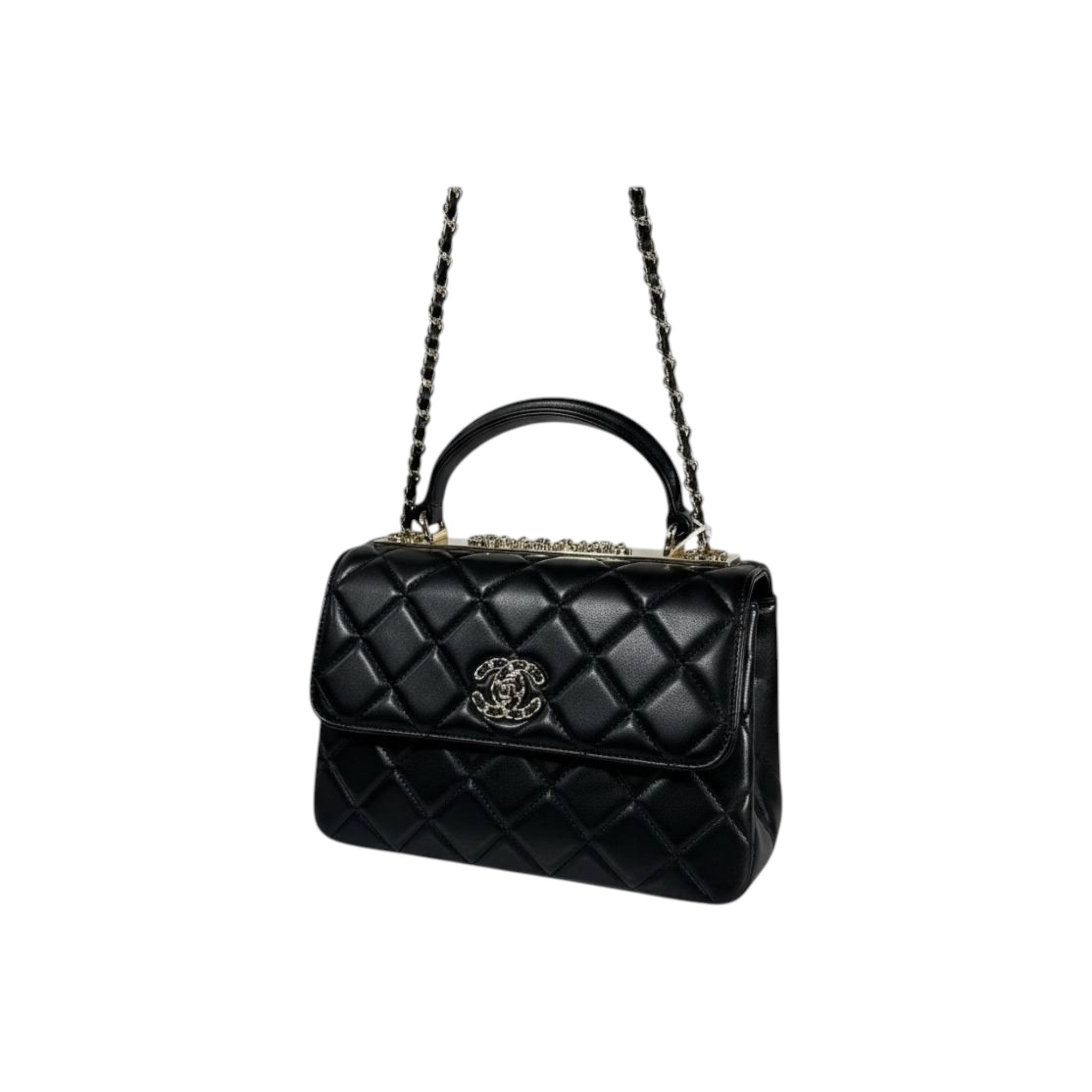Chanel Quilted Top Handle Mini Bag β Black with Gold Hardware π€β¨