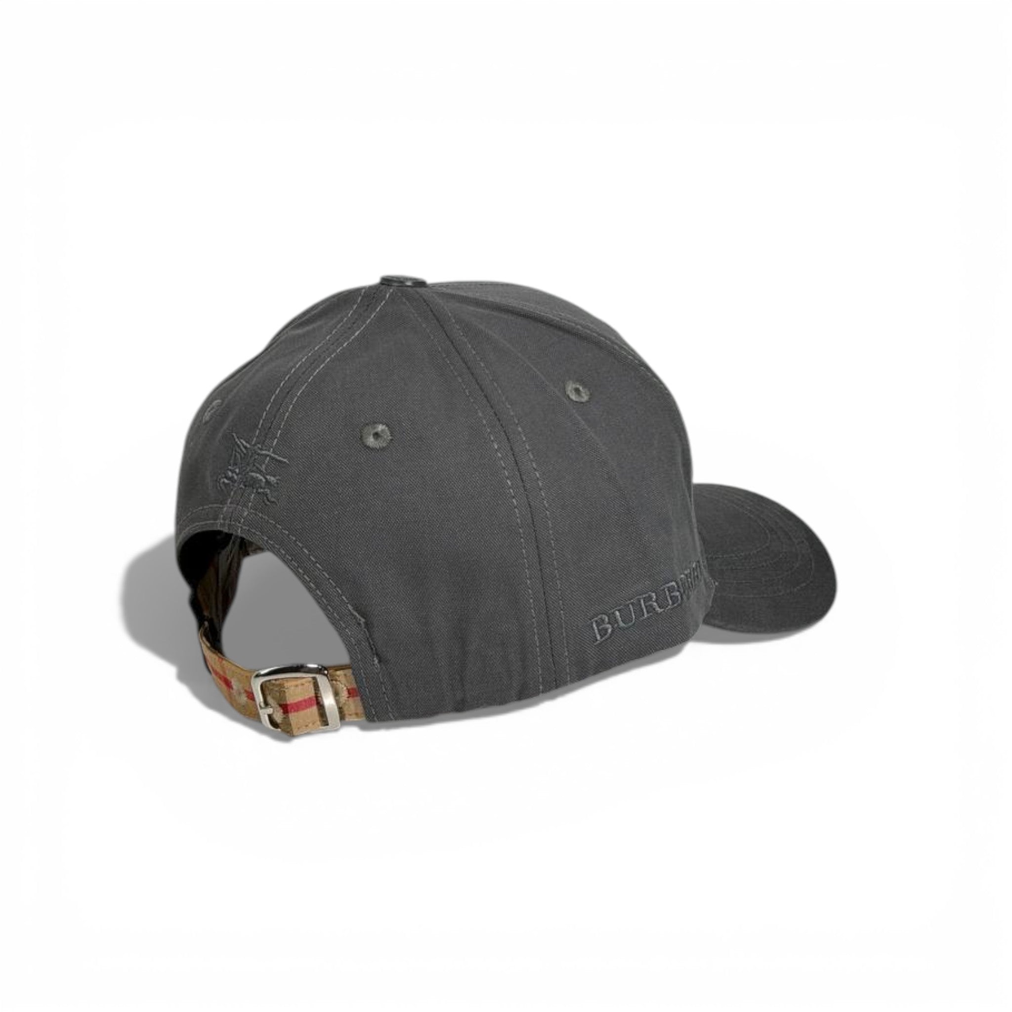🩶✨ Burberry Grey Minimal Logo Baseball Cap 🧢🔥