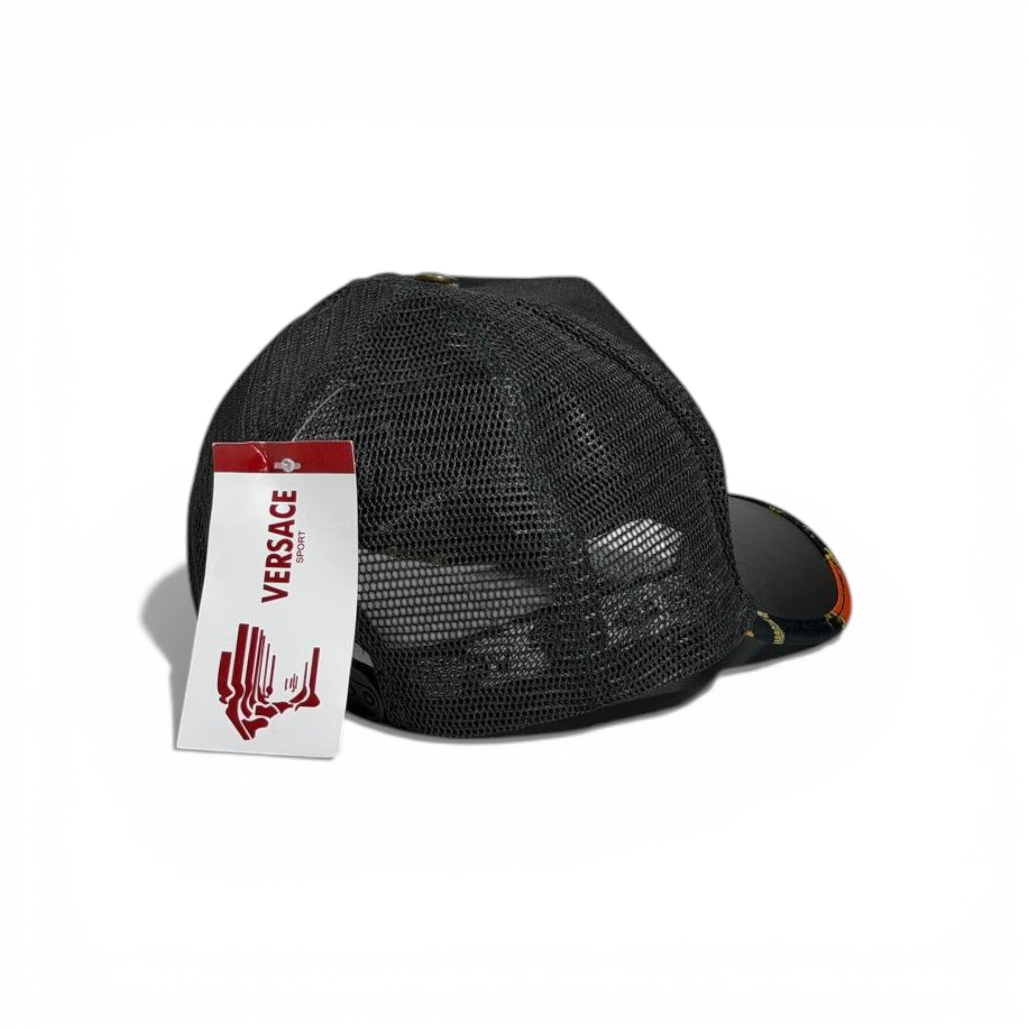 š¤ Versace Black Medusa Mesh Cap with Gold Details šāØ