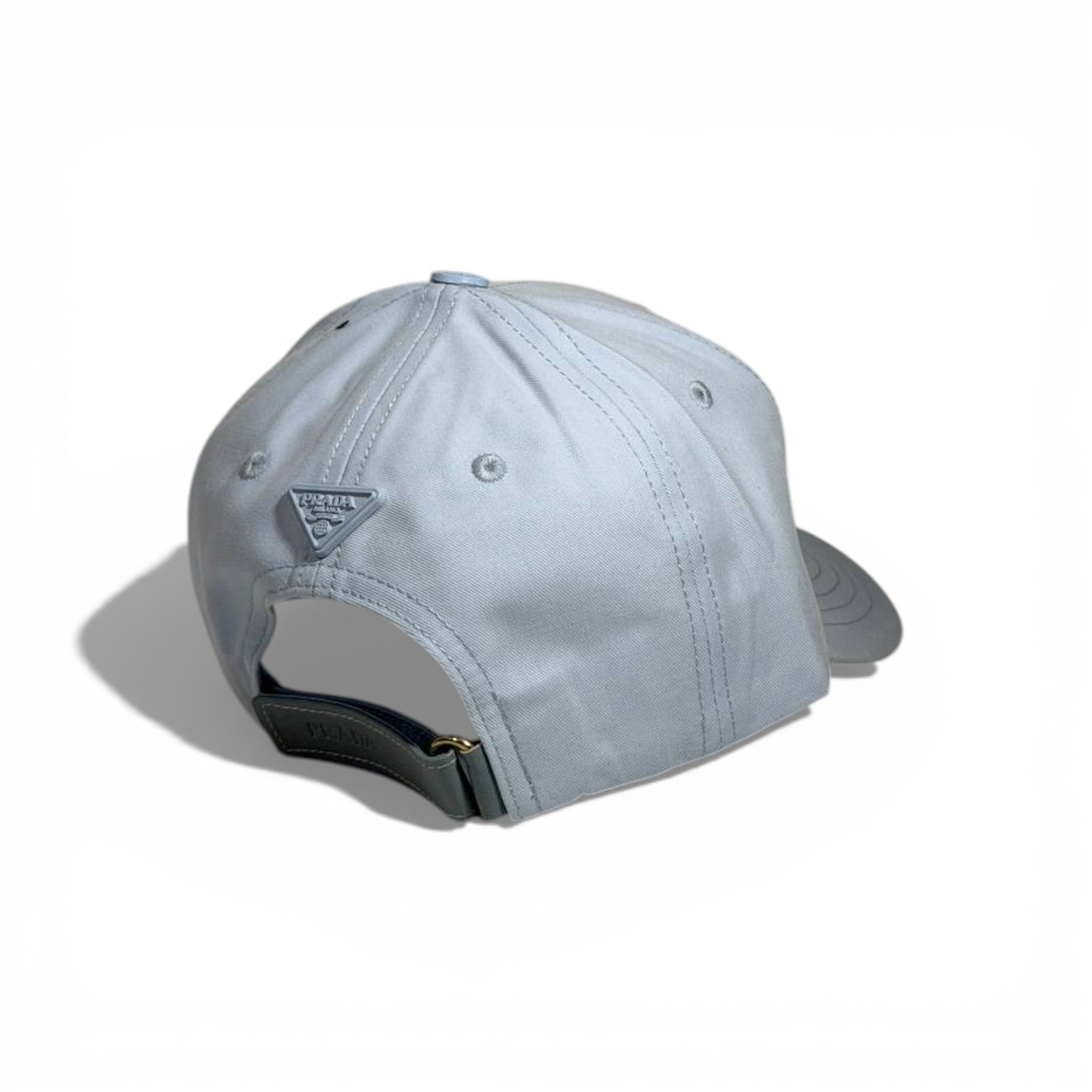 π Prada Light Blue Cap with Iconic Triangle Logo π§’β¨