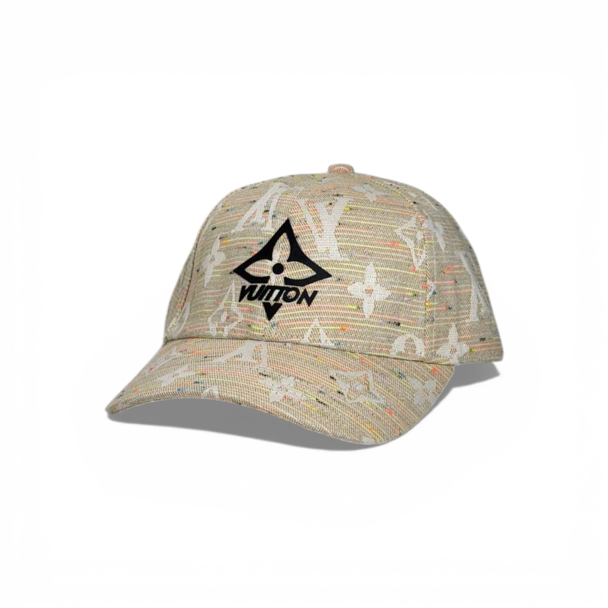 π€ Louis Vuitton Beige Monogram Cap with Paint Splash Effect π¨π§’