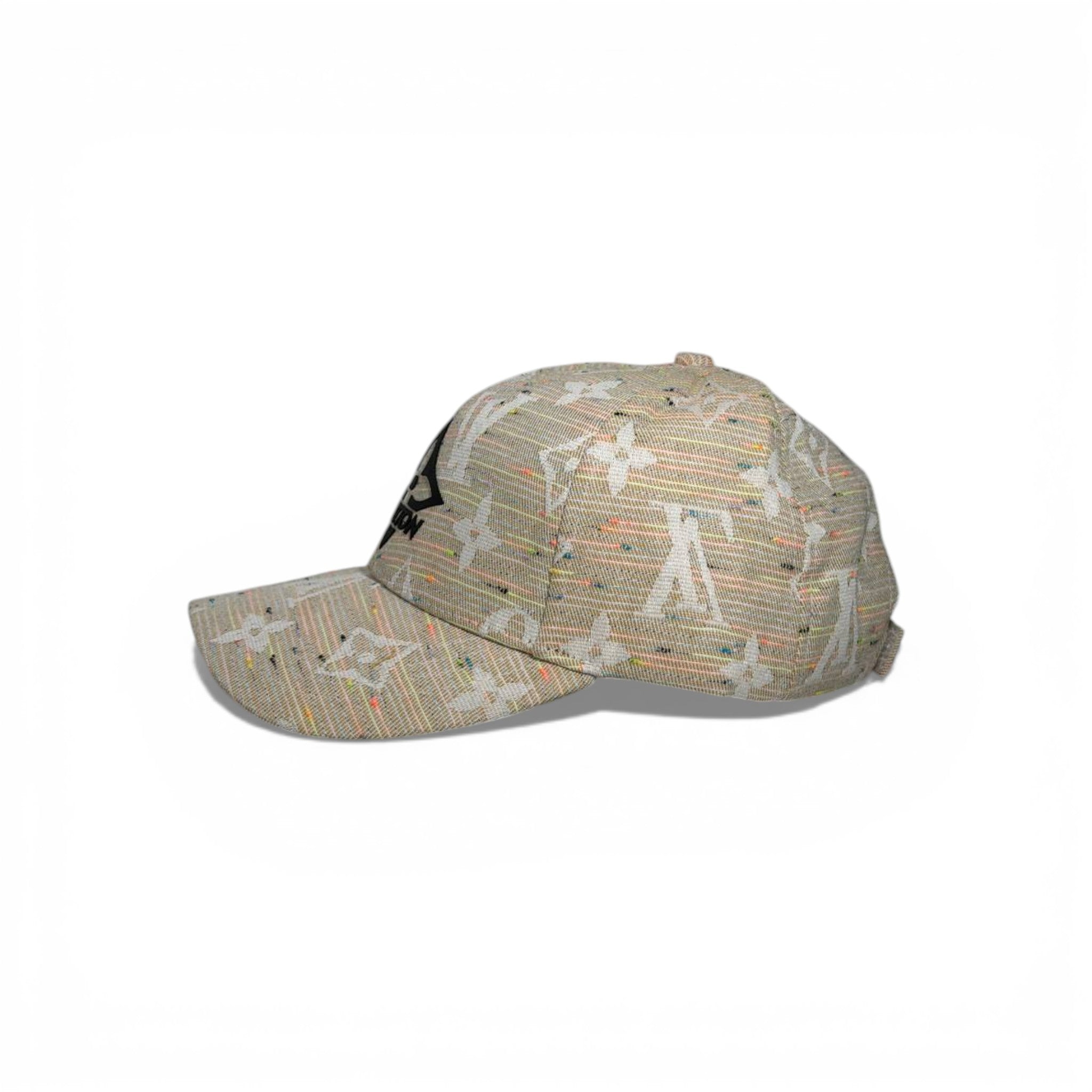 π€ Louis Vuitton Beige Monogram Cap with Paint Splash Effect π¨π§’