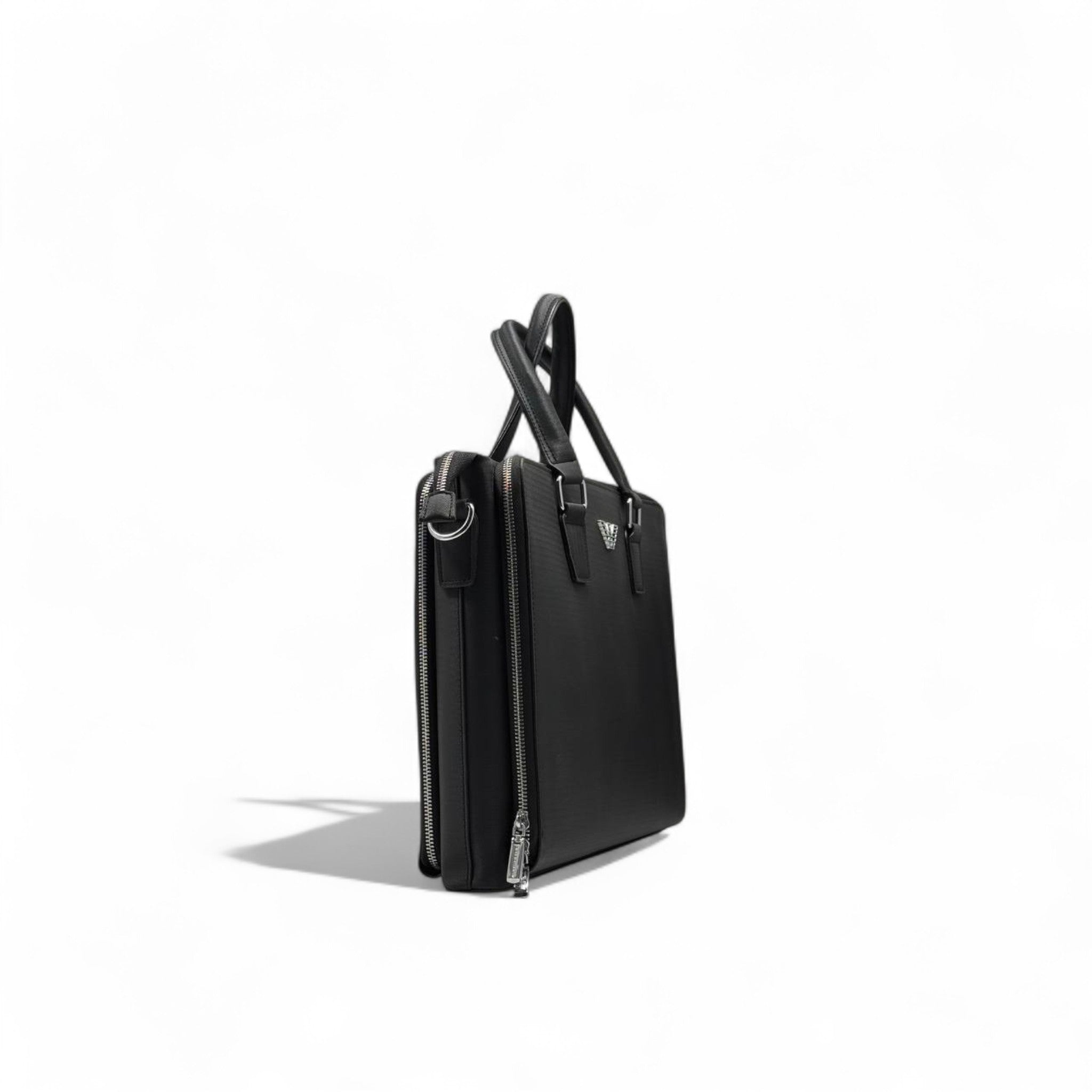 🖤 Emporio Armani Classic Business Leather Briefcase – Black Elegance