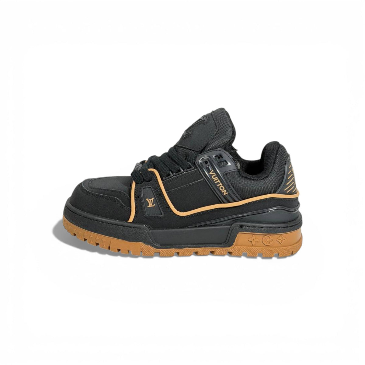 π€ Louis Vuitton Luxury Low-Top Sneakers β Black with Camel Sole πβ¨
