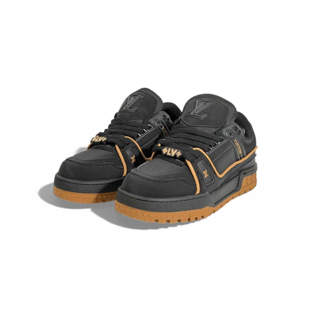 π€ Louis Vuitton Luxury Low-Top Sneakers β Black with Camel Sole πβ¨