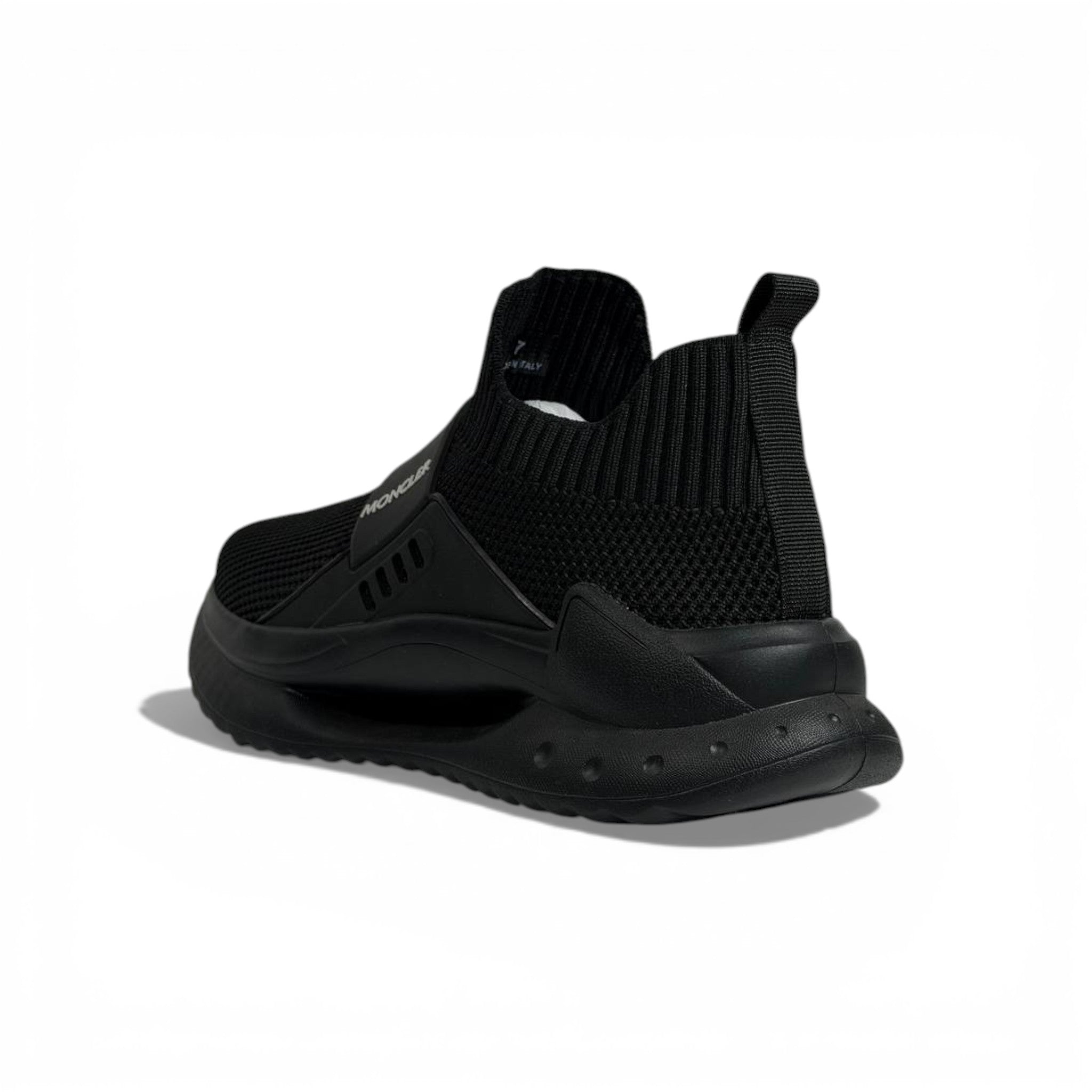 🖤✨ Moncler Luxury Slip-On Sneakers – All-Black Knit Modern Style 👟🔥