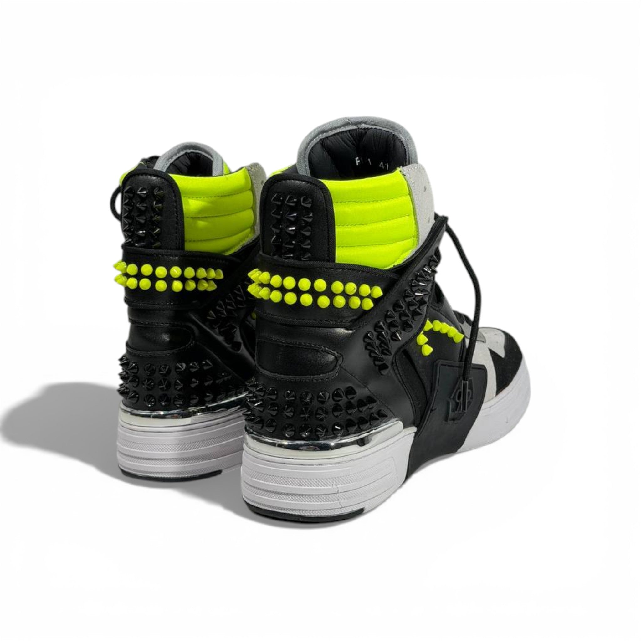 👟 Philipp Plein Neon High-Top Sneakers – Bold Luxury Energy 💚⚡