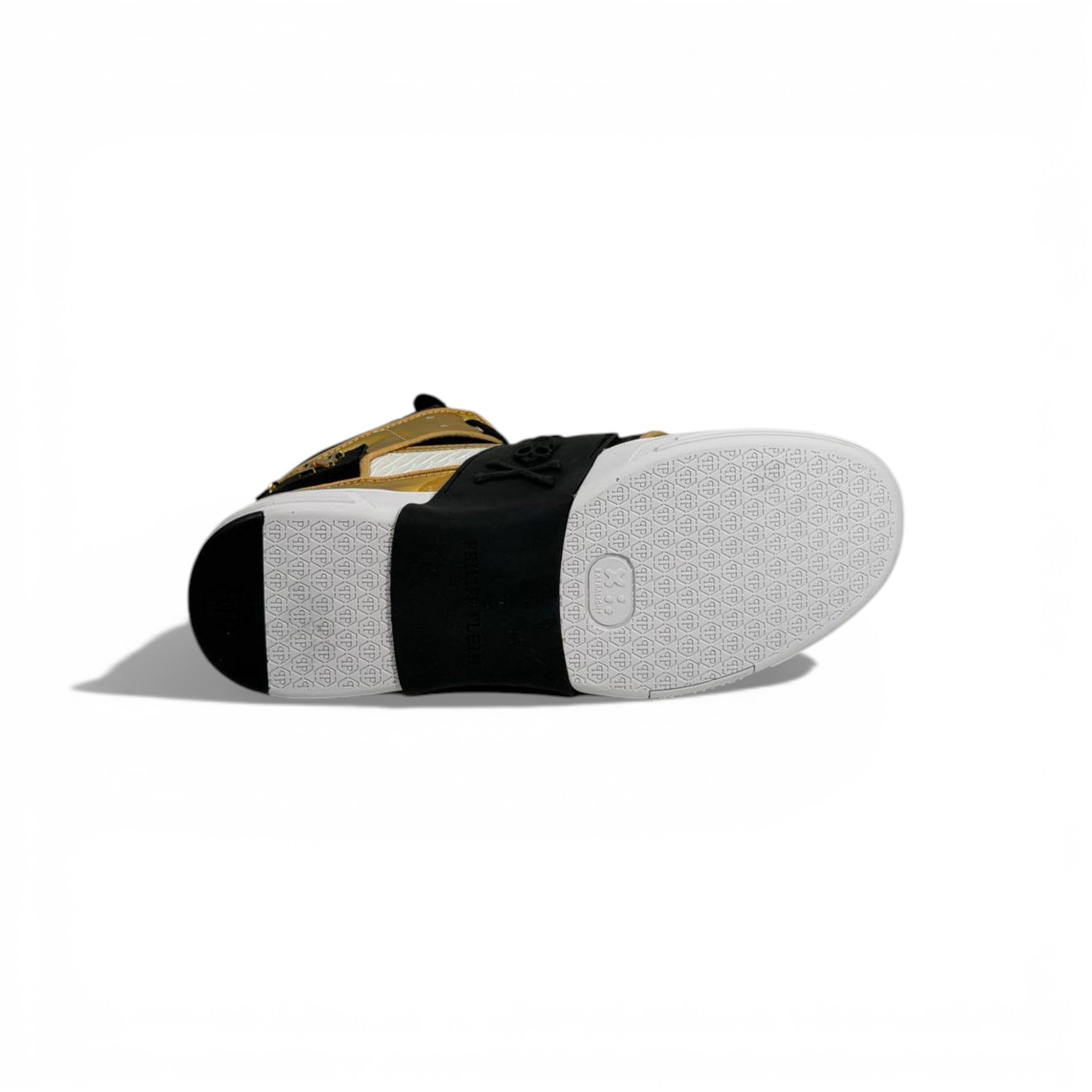 π Philipp Plein Black & Gold High-Top Sneakers ππ₯