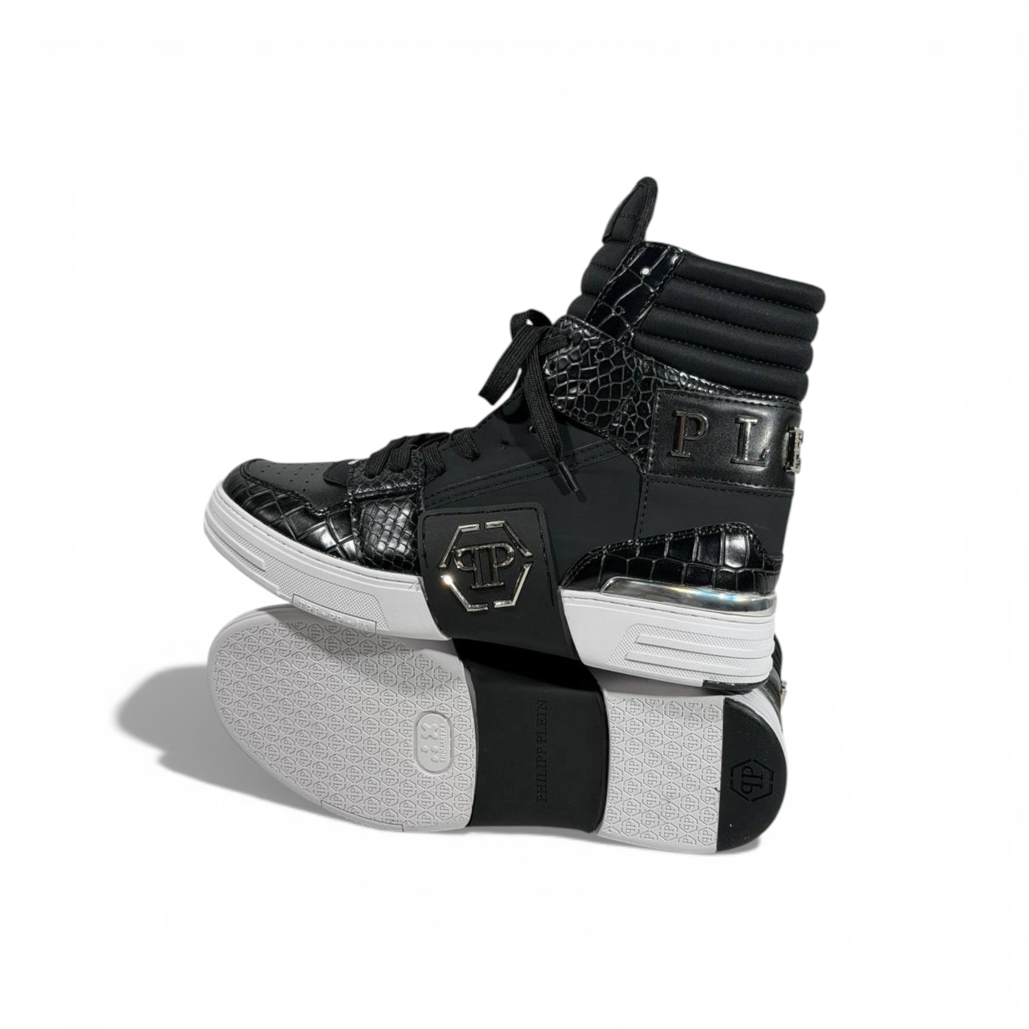 π Philipp Plein All-Black High-Top Sneakers β Iconic Luxury π€π₯