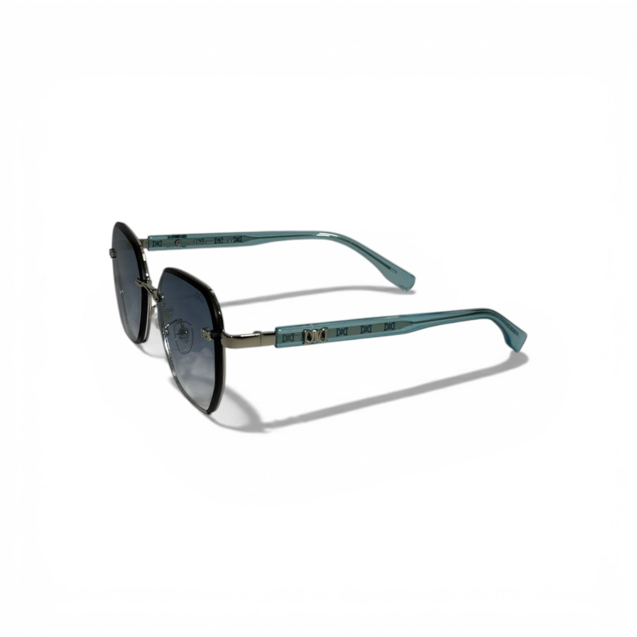 🕶️💎 Dior Square Gradient Sunglasses with Teal Temples 💎🕶️