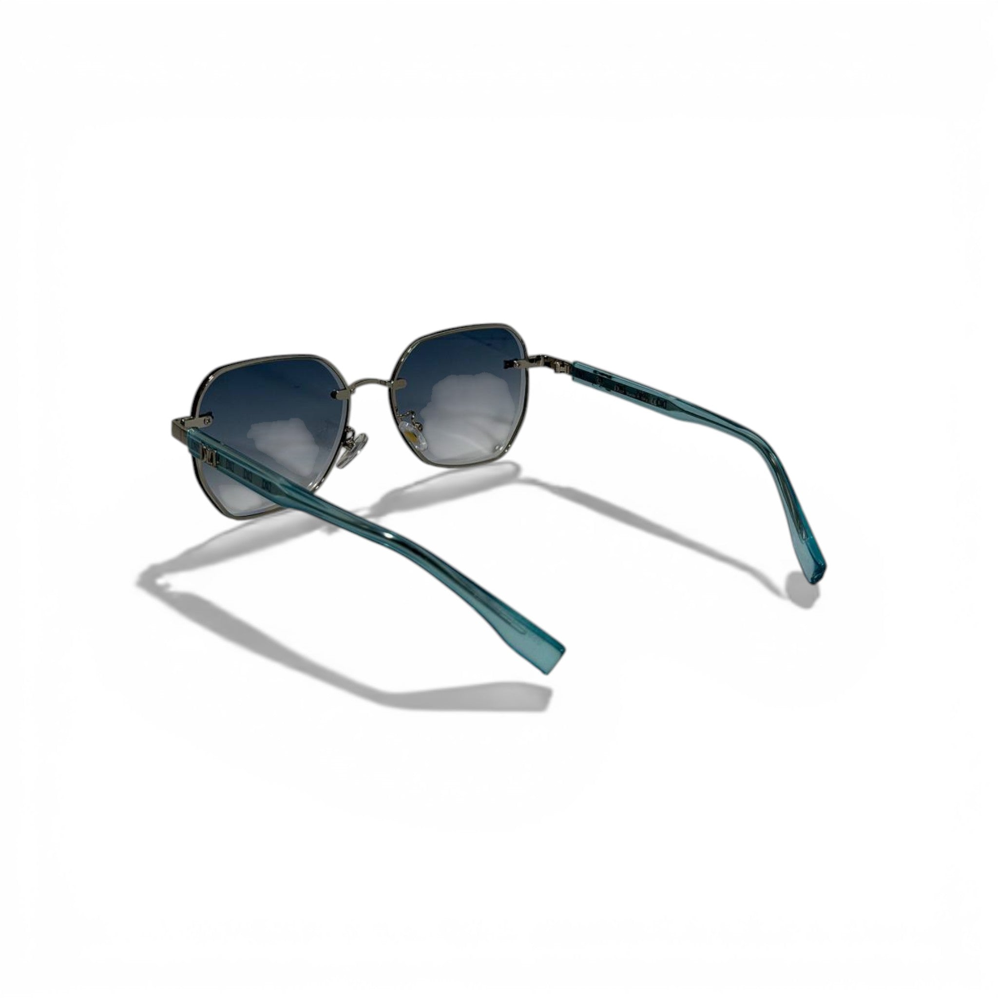 🕶️💎 Dior Square Gradient Sunglasses with Teal Temples 💎🕶️