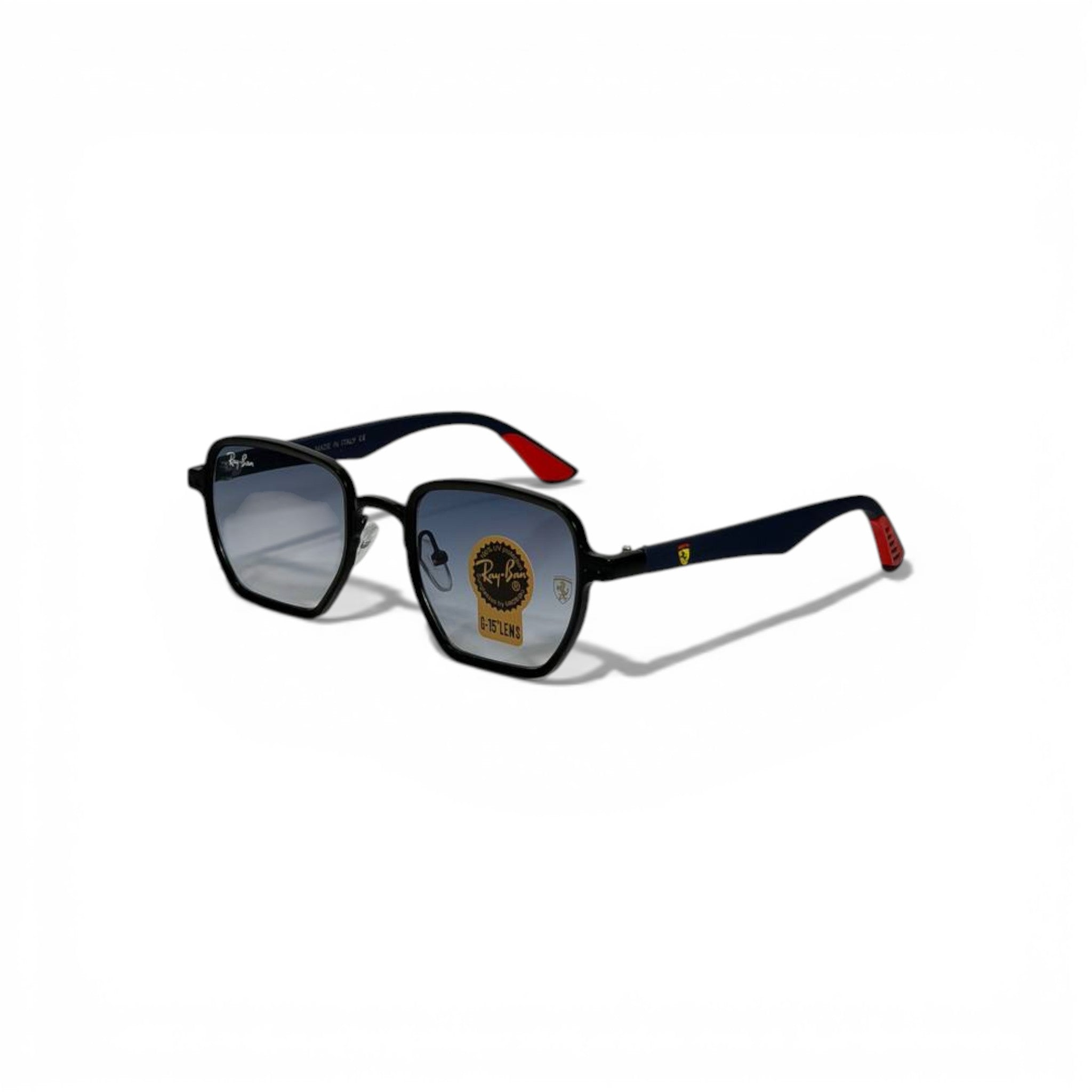🕶️🏎️ Ray-Ban Ferrari Square Sunglasses with Blue Temples 🏎️🕶️