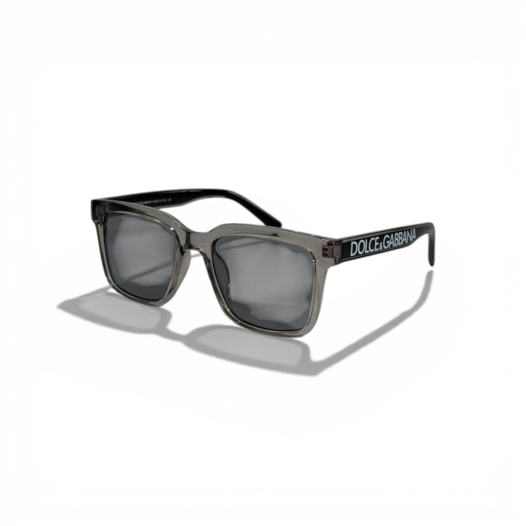 Dolce & Gabbana Square Sunglasses – Grey Transparent Luxury Edge 🕶️✨
