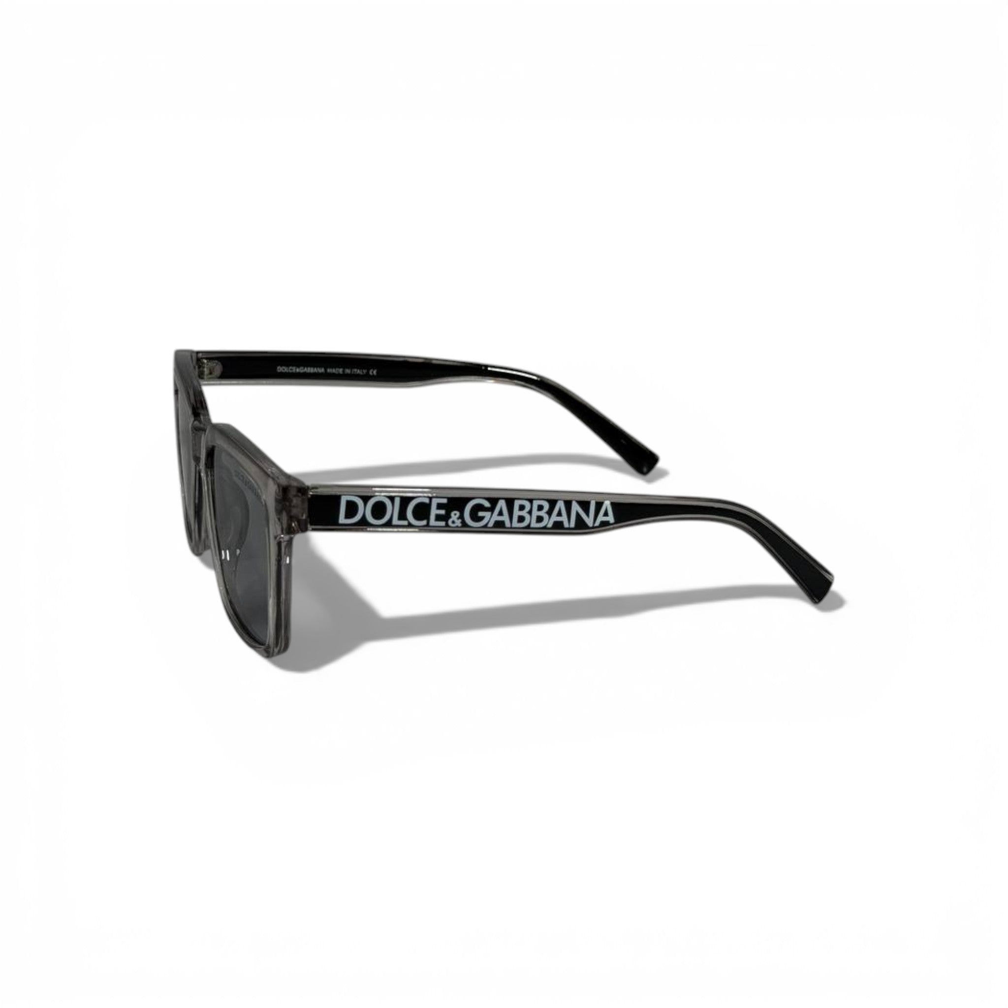 Dolce & Gabbana Square Sunglasses – Grey Transparent Luxury Edge 🕶️✨