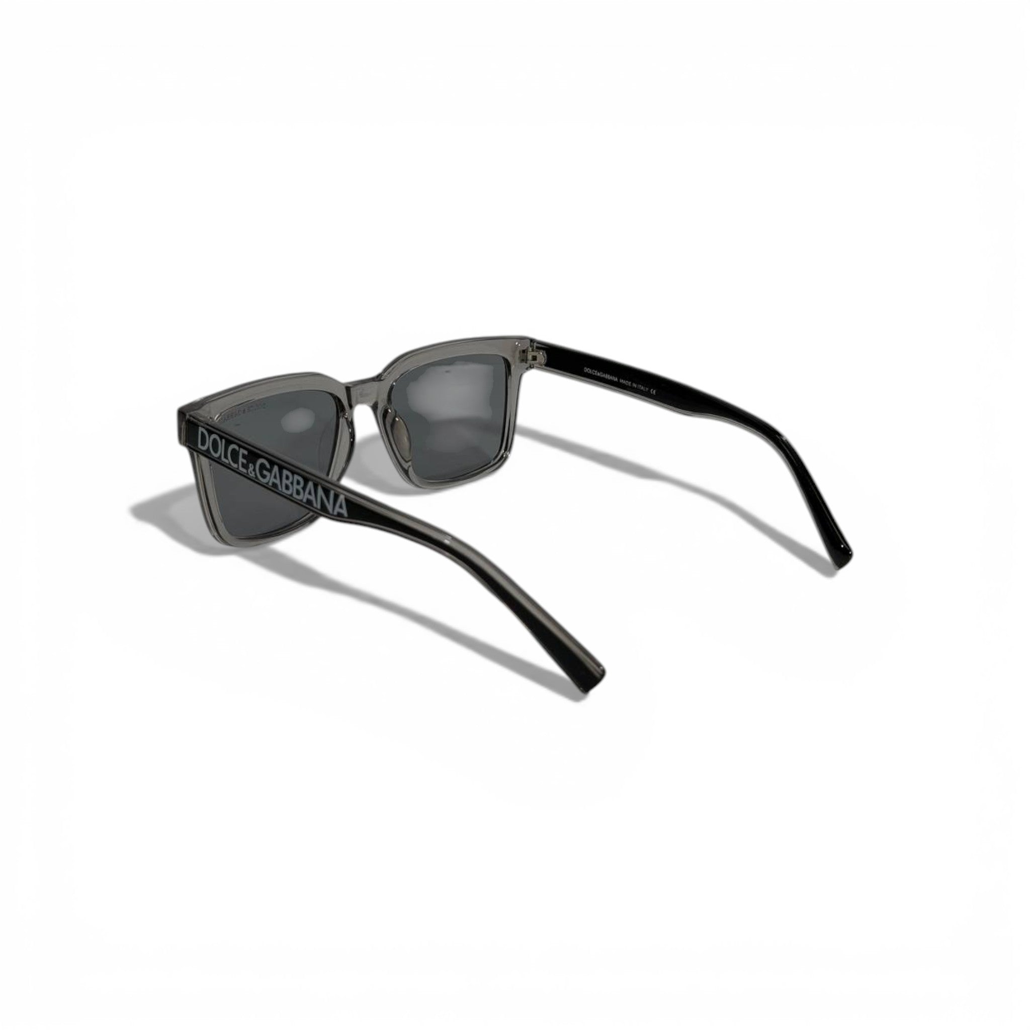 Dolce & Gabbana Square Sunglasses – Grey Transparent Luxury Edge 🕶️✨