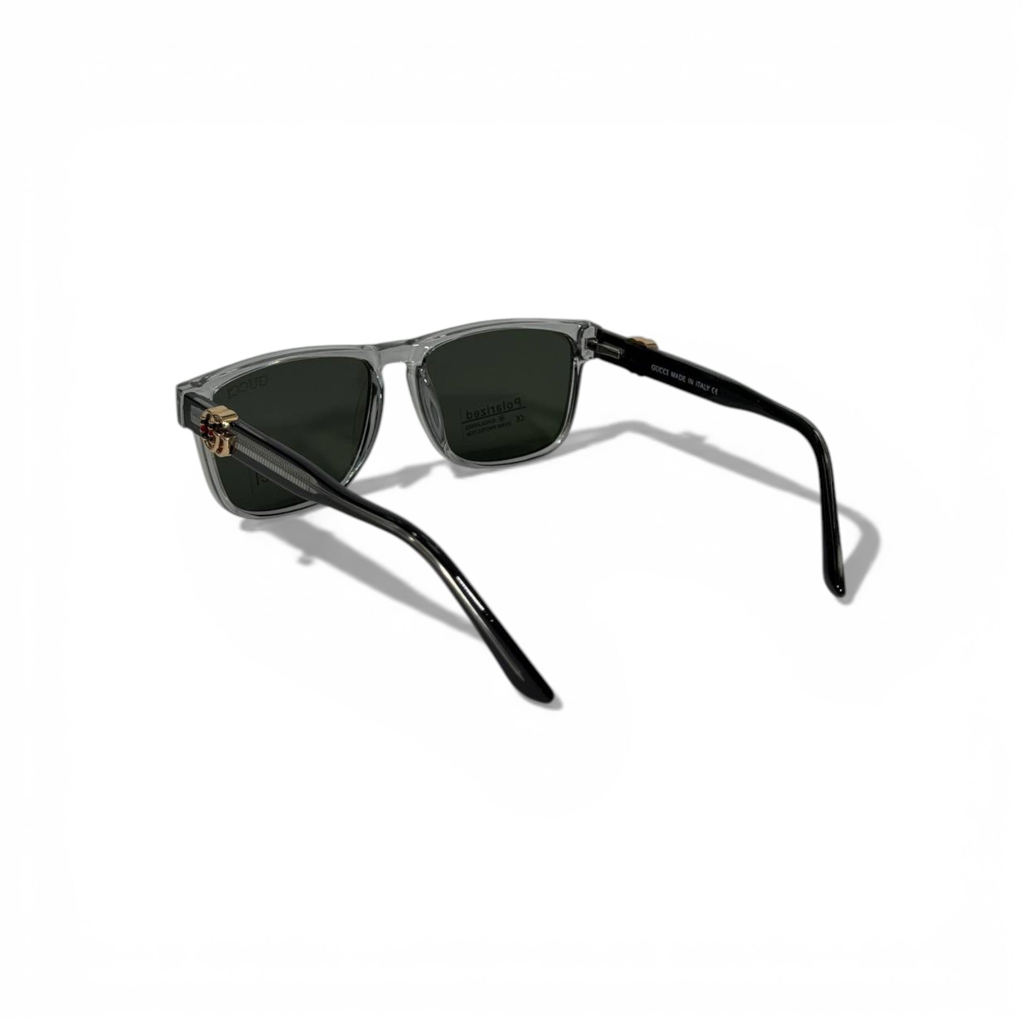 Gucci Rectangular Sunglasses โ Grey Transparent with Polarized Lenses ๐ถ๏ธโจ