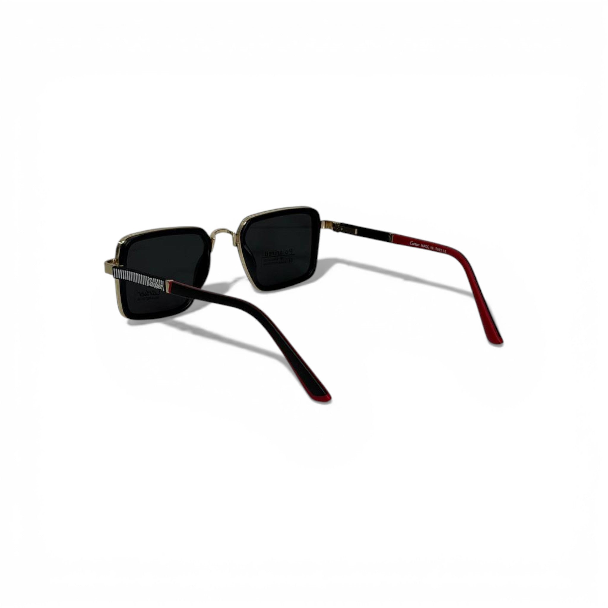 Cartier Square Sunglasses โ Black Polarized with Gold Luxury Frame ๐ถ๏ธโจ