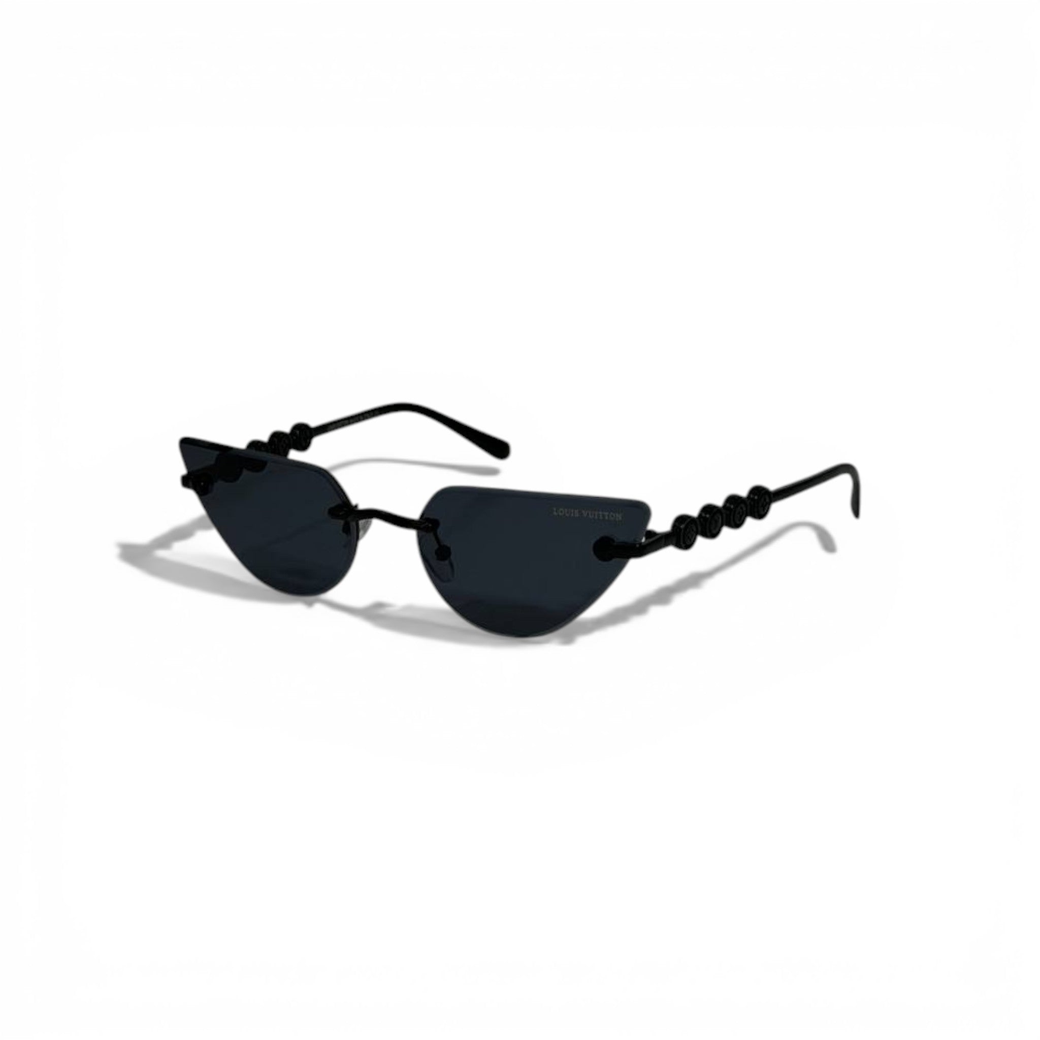 Louis Vuitton Rimless Cat Eye Sunglasses Black Luxury Style π€π