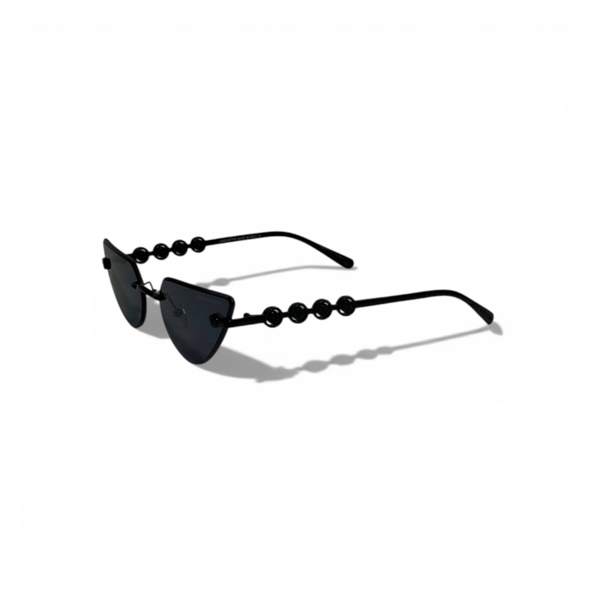 Louis Vuitton Rimless Cat Eye Sunglasses Black Luxury Style π€π