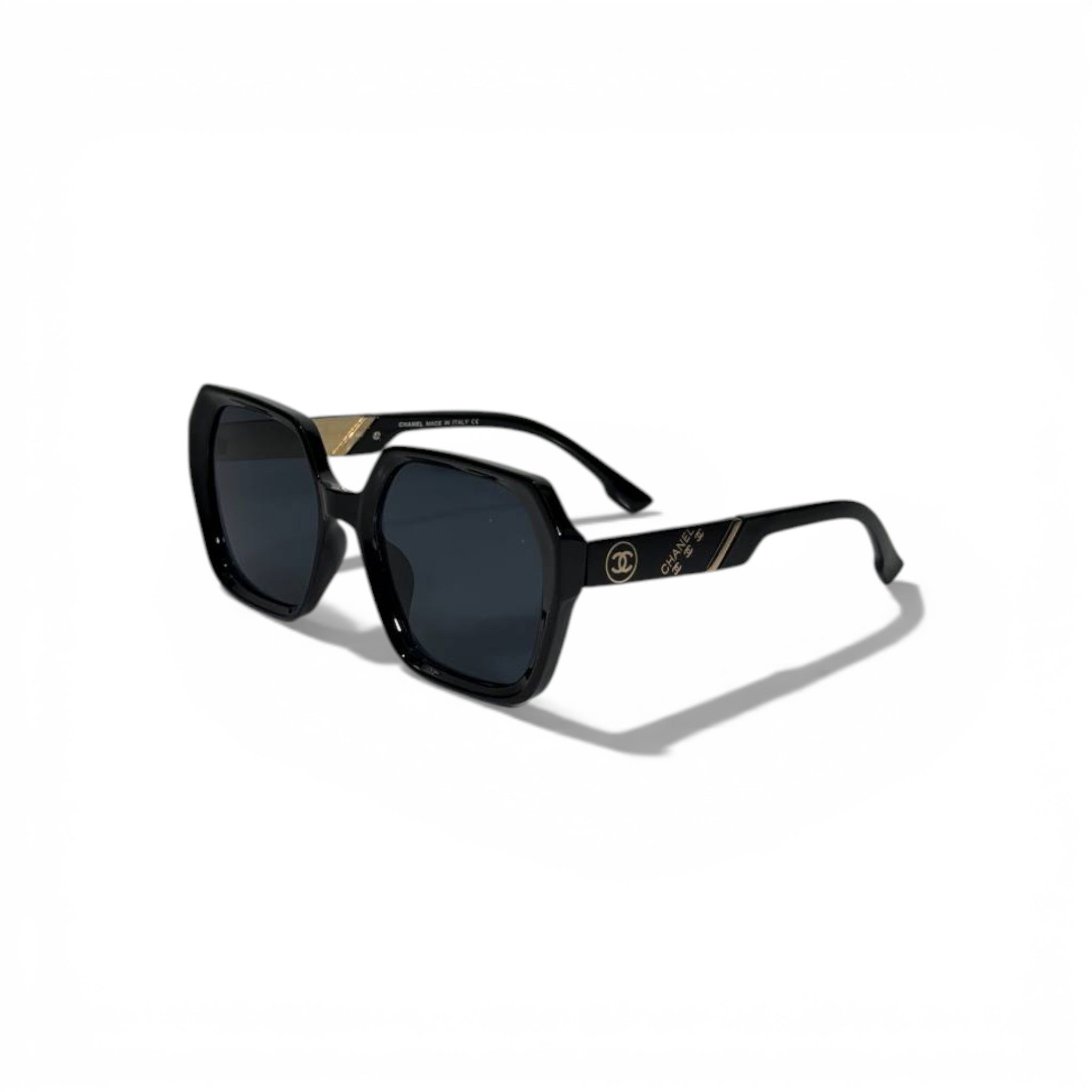 CHANEL Classic Black Square Sunglasses Gold Logo Luxury Style 🖤✨