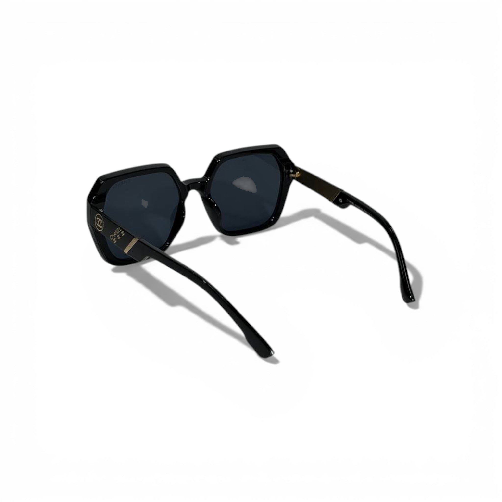 CHANEL Classic Black Square Sunglasses Gold Logo Luxury Style 🖤✨